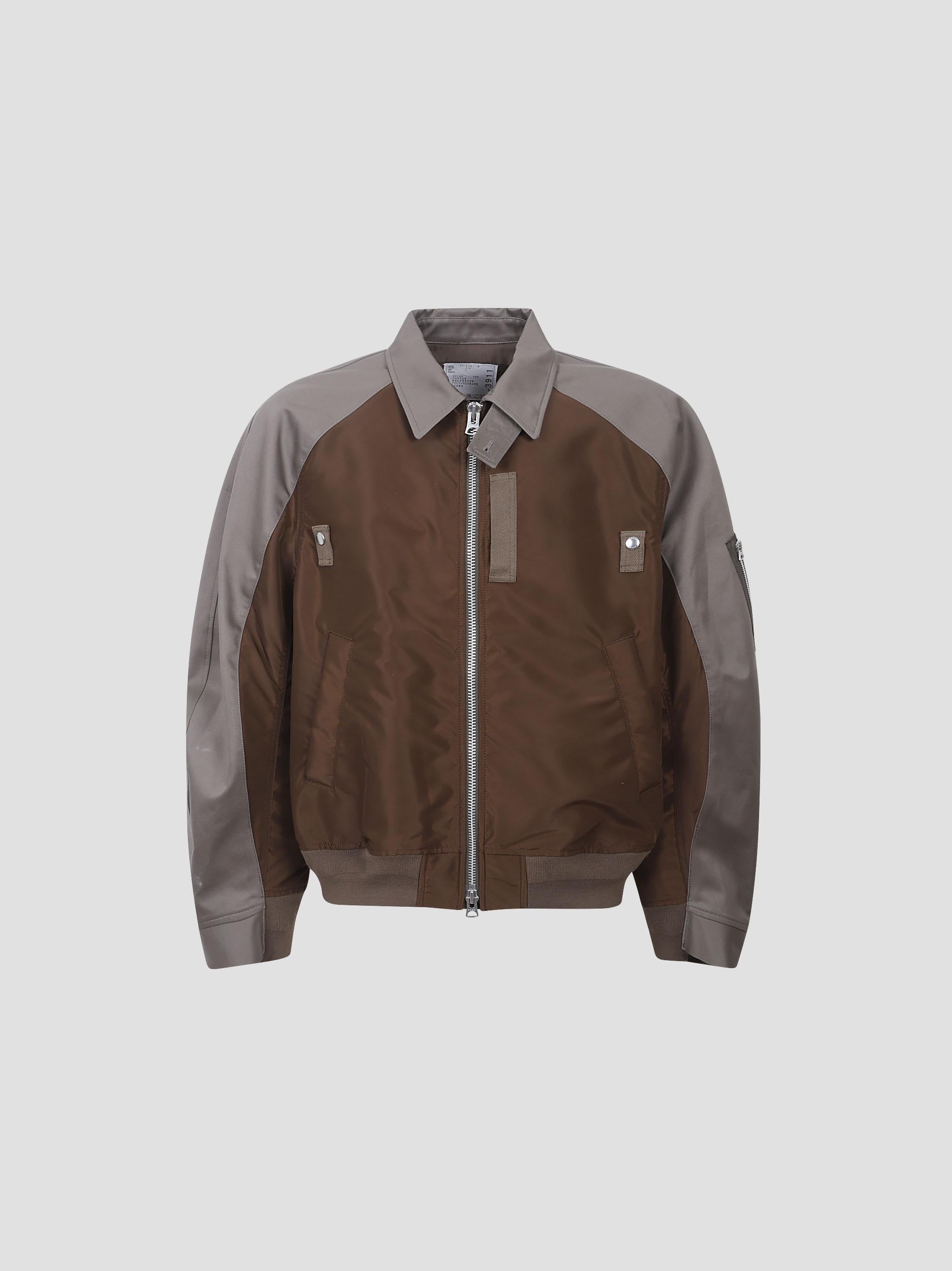 Cotton chino x nylon twill blouson