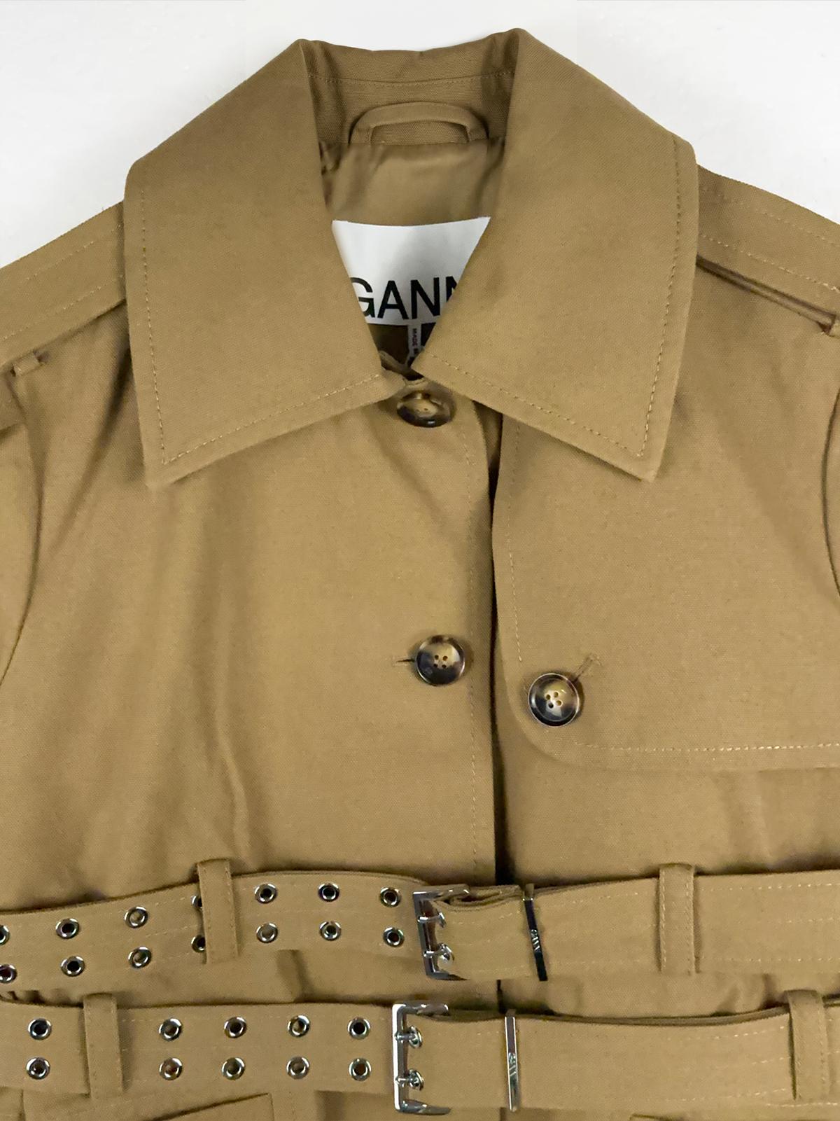Canvas peplum jacket