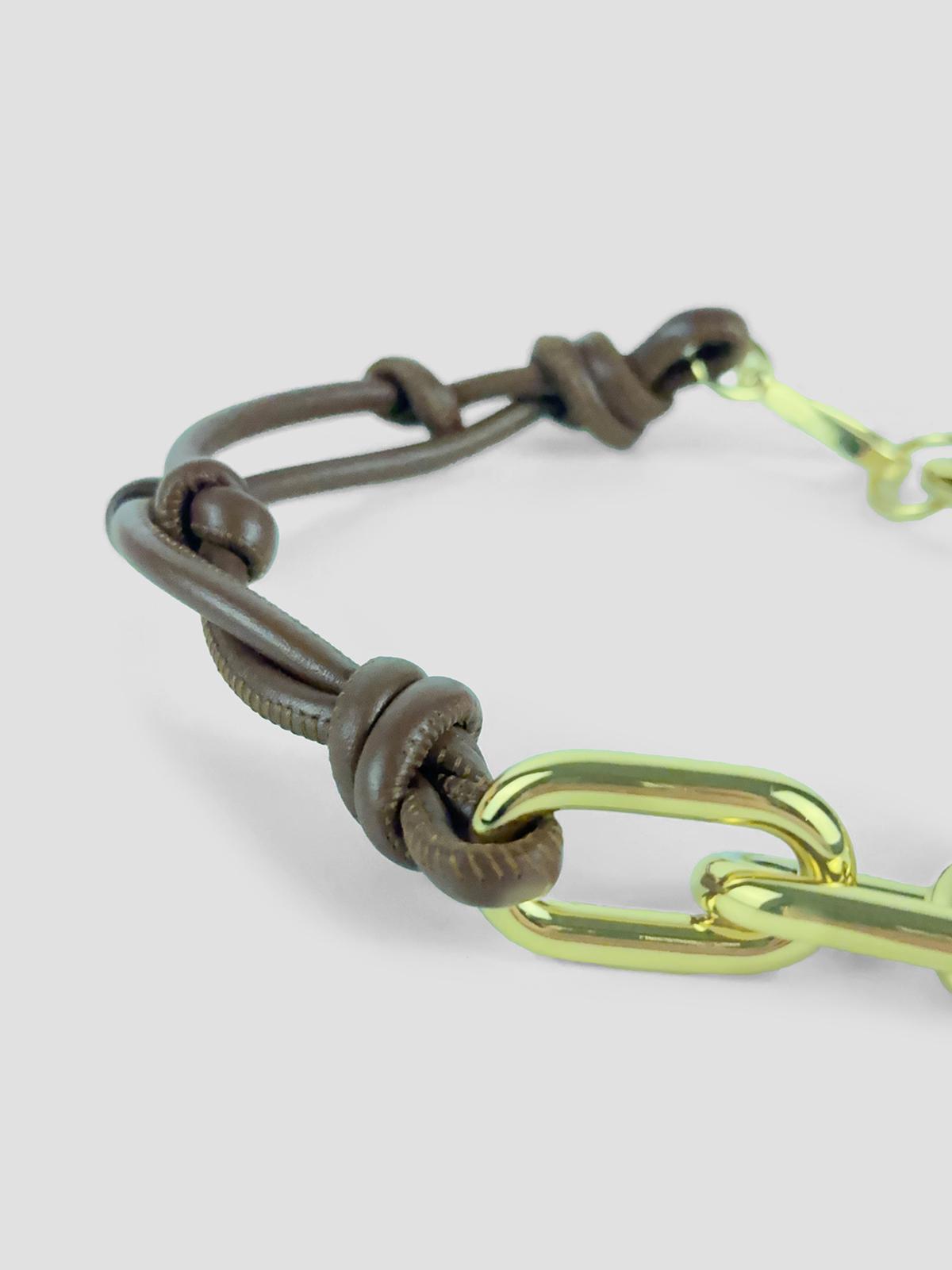 Rope and chain necklace