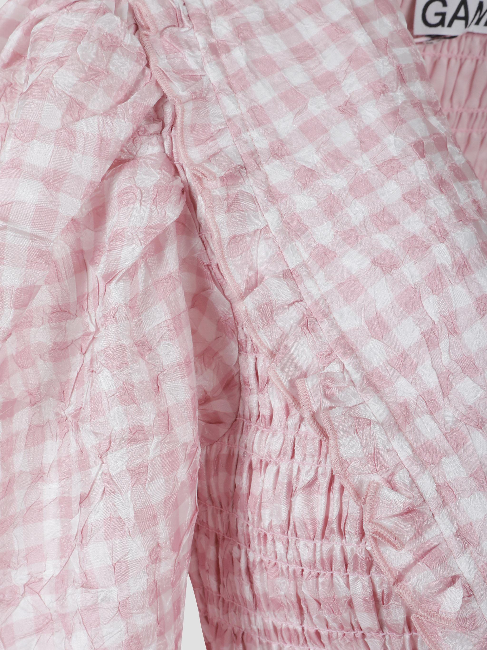 Shibori pleat mini smock bubble dress