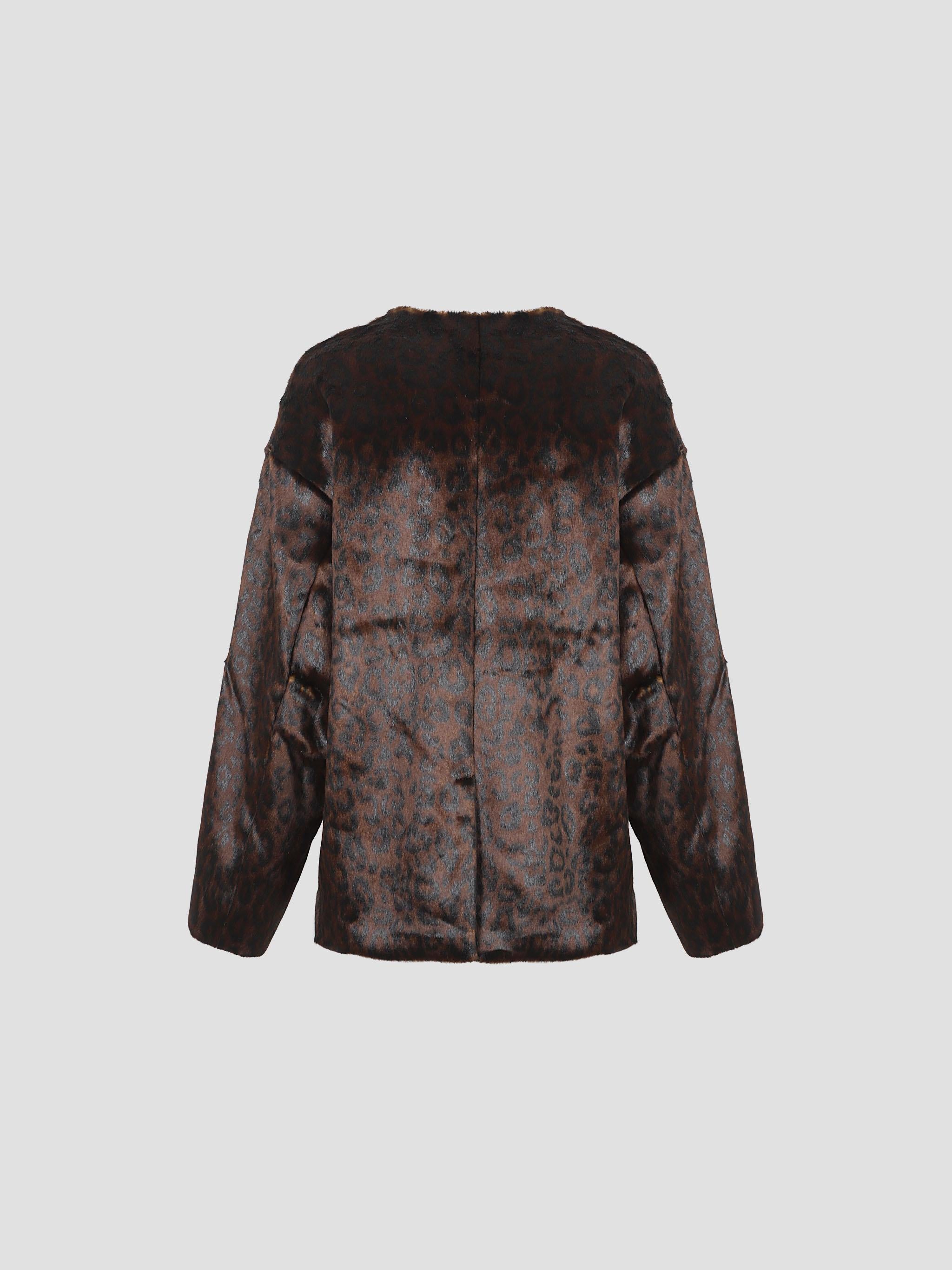 Valentina faux fur leopard jacket