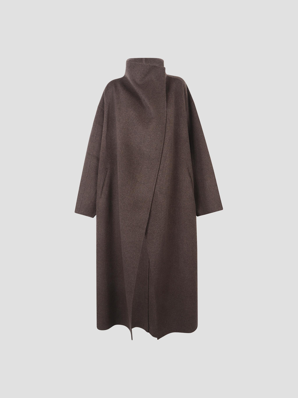 Leroy funnel neck wool coat