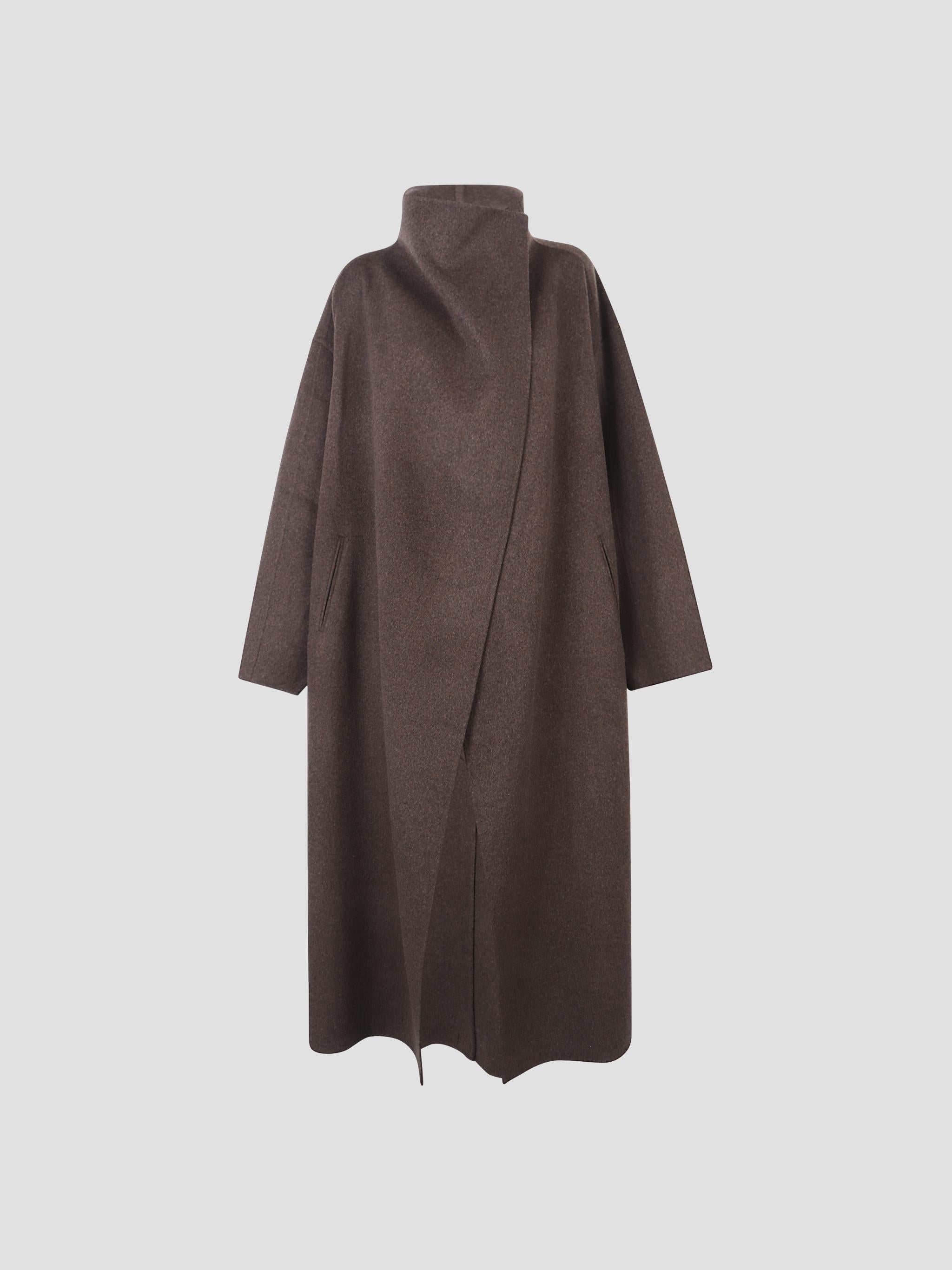 Leroy funnel neck wool coat