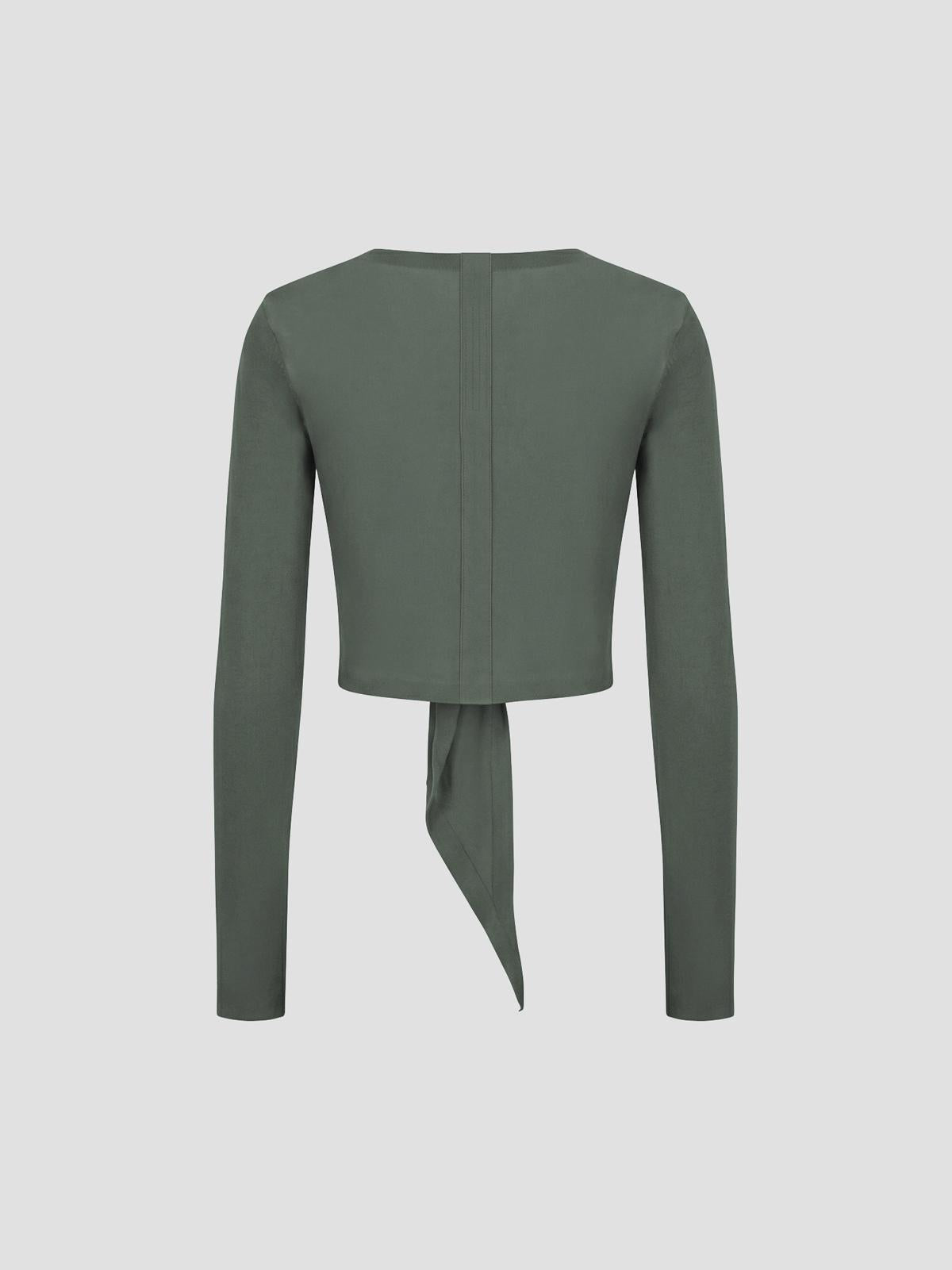 Crop wrap cardigan