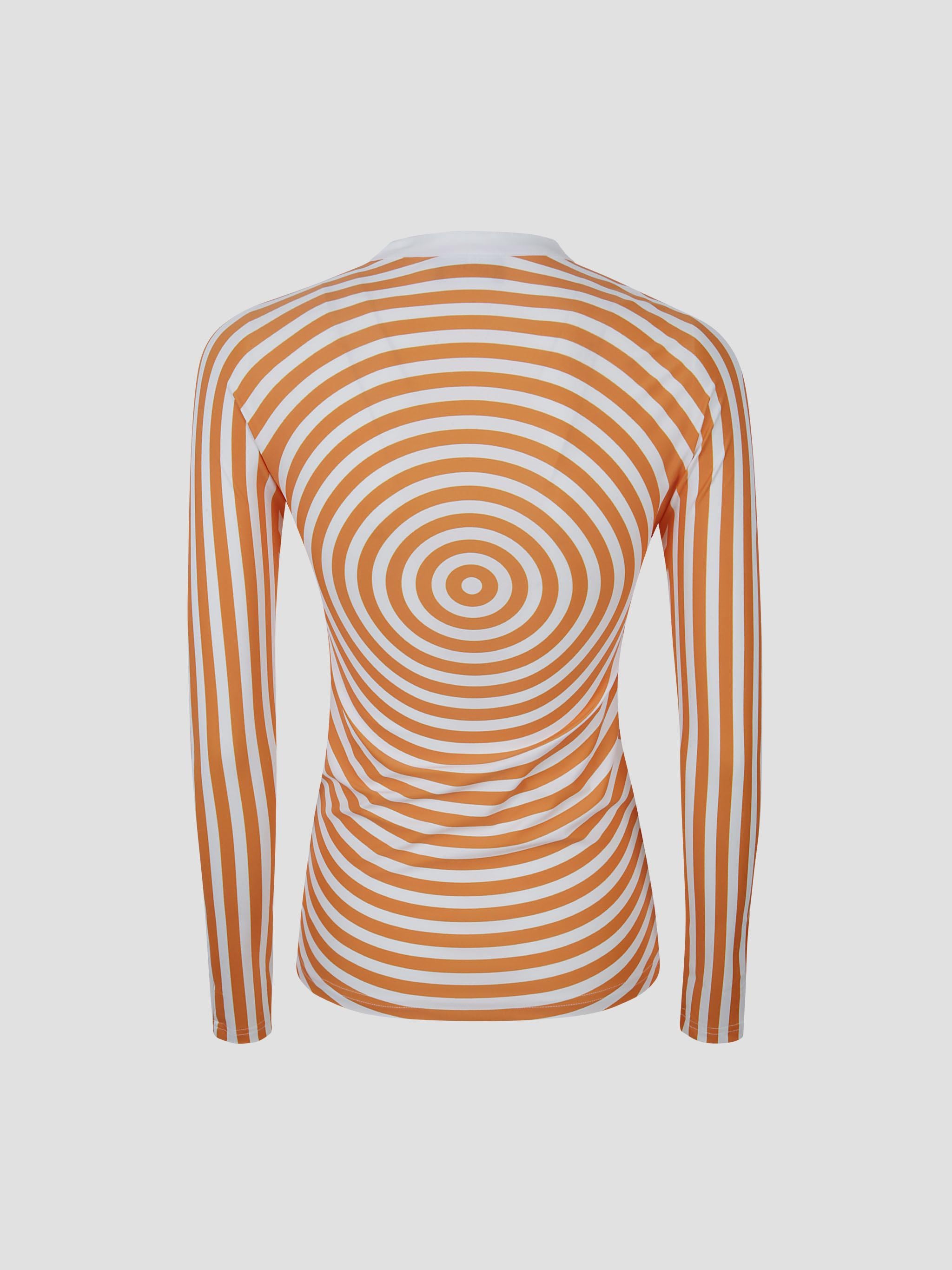 Jersey lycra crewneck top printed "target"