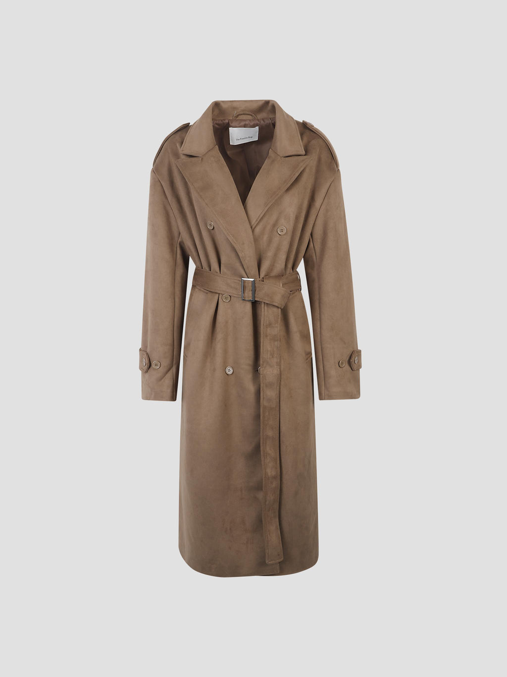 Pembroke faux suede trench