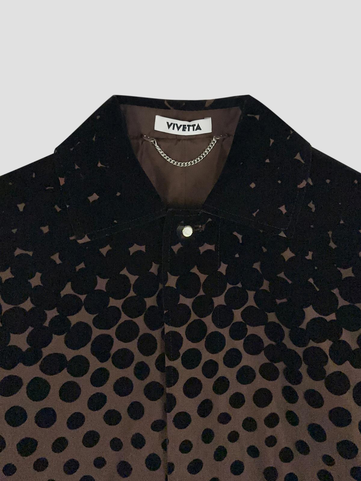 Confetti flocked trench coat