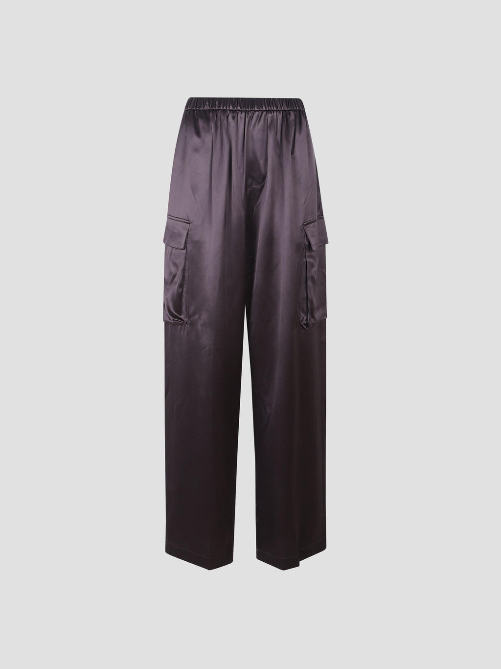 Delny satin cargo pants