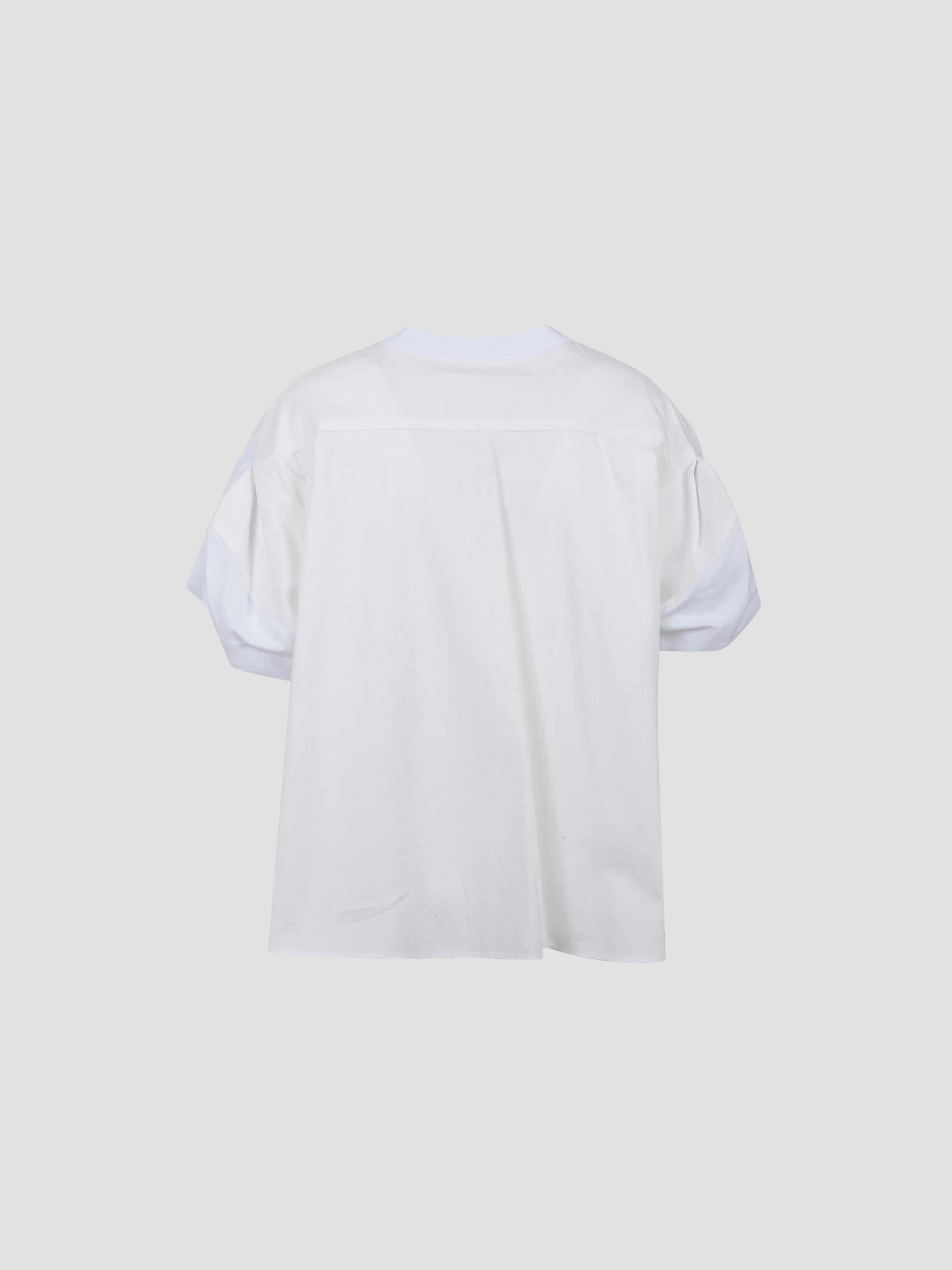 Light weight denim x cotton jersey t-shirt