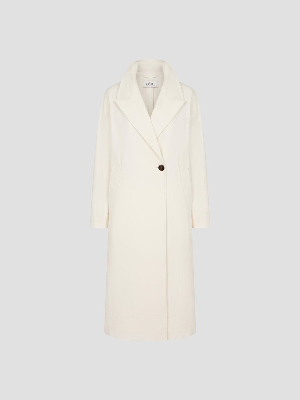 Róhe Oversized crushed cotton coat in white