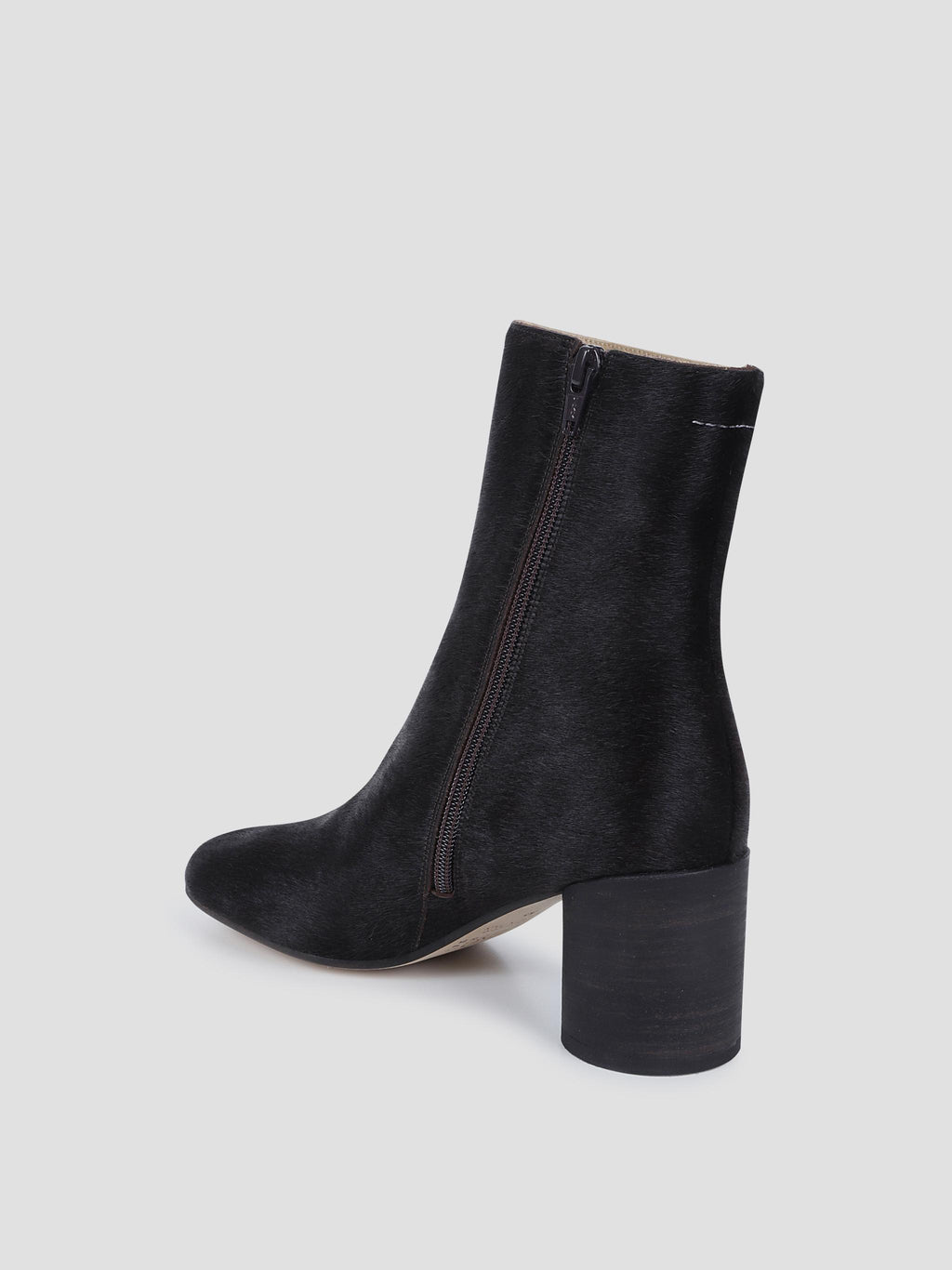Haircalf square-toe ankle boots