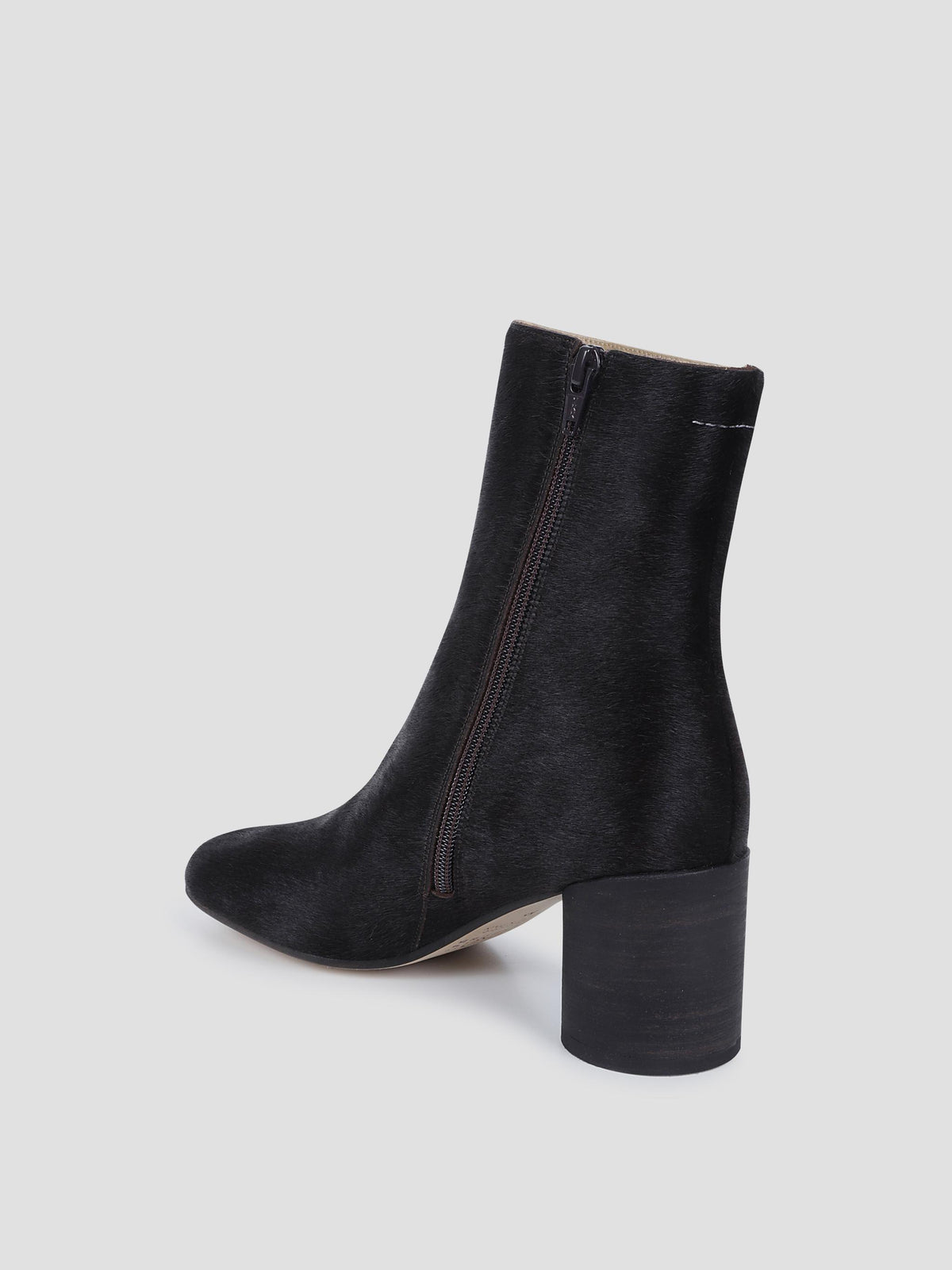 Haircalf square-toe ankle boots