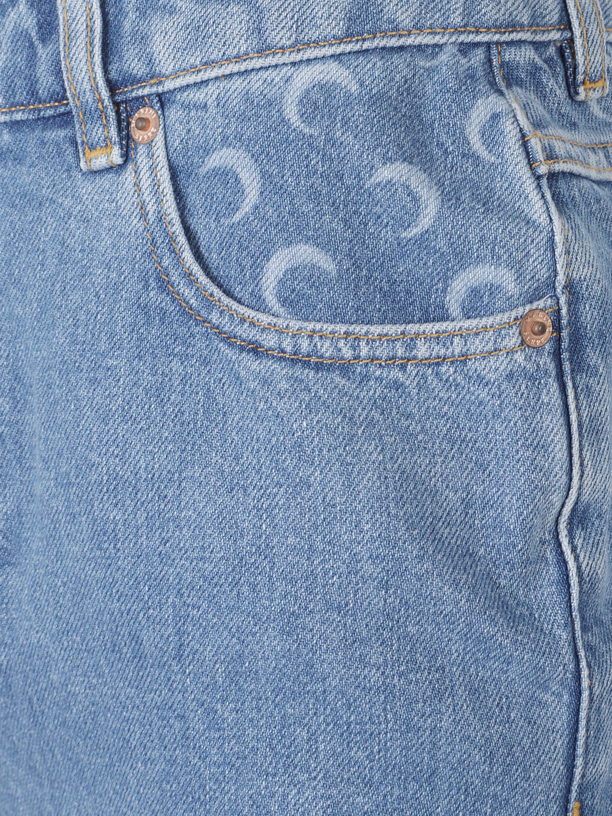 Moon laser blue wash denim skirt