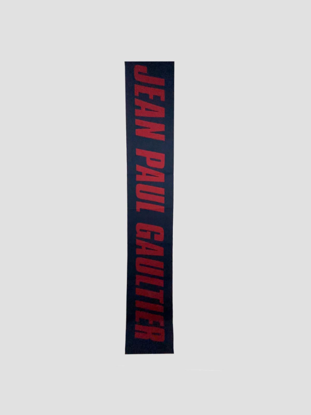 Wool scarf logo gaultier
