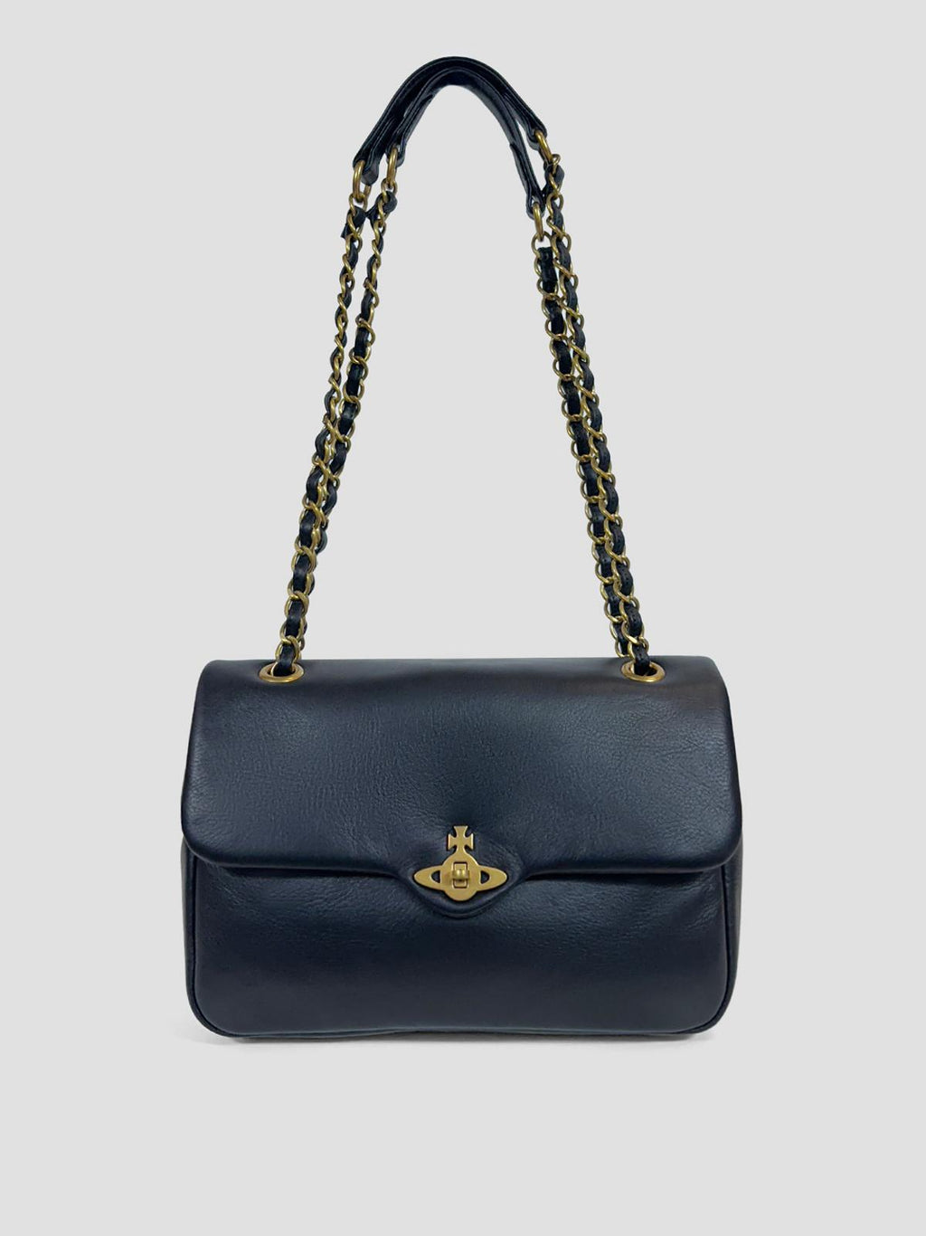 Vivienne Westwood Anita chain shoulder bag m in black