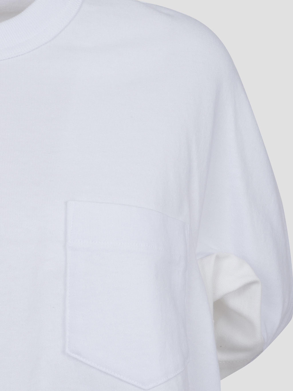 Light weight denim x cotton jersey t-shirt