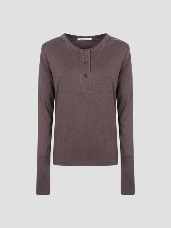 Roane ribbed henley top