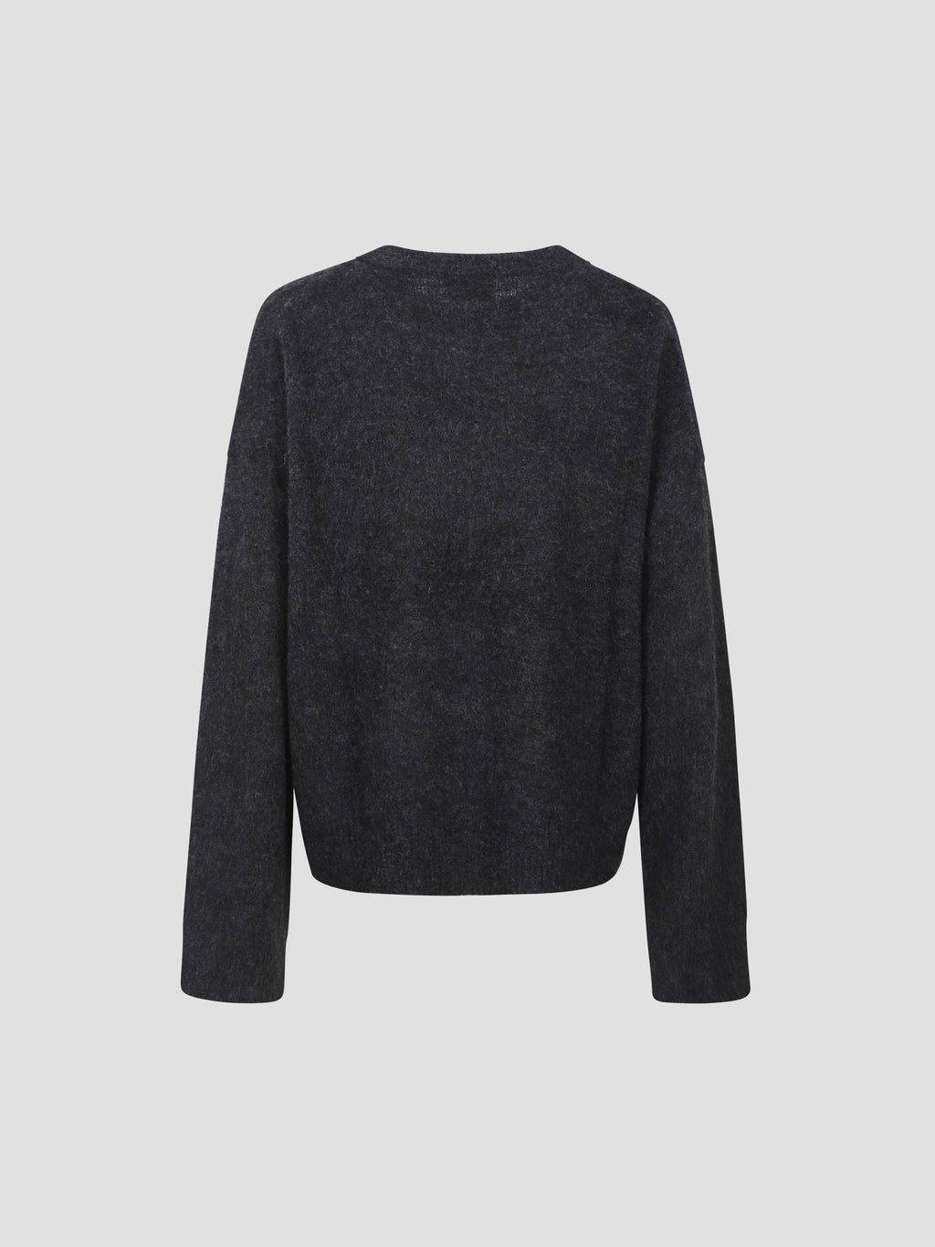 Fine brushed alpaca banana oversized o-neck