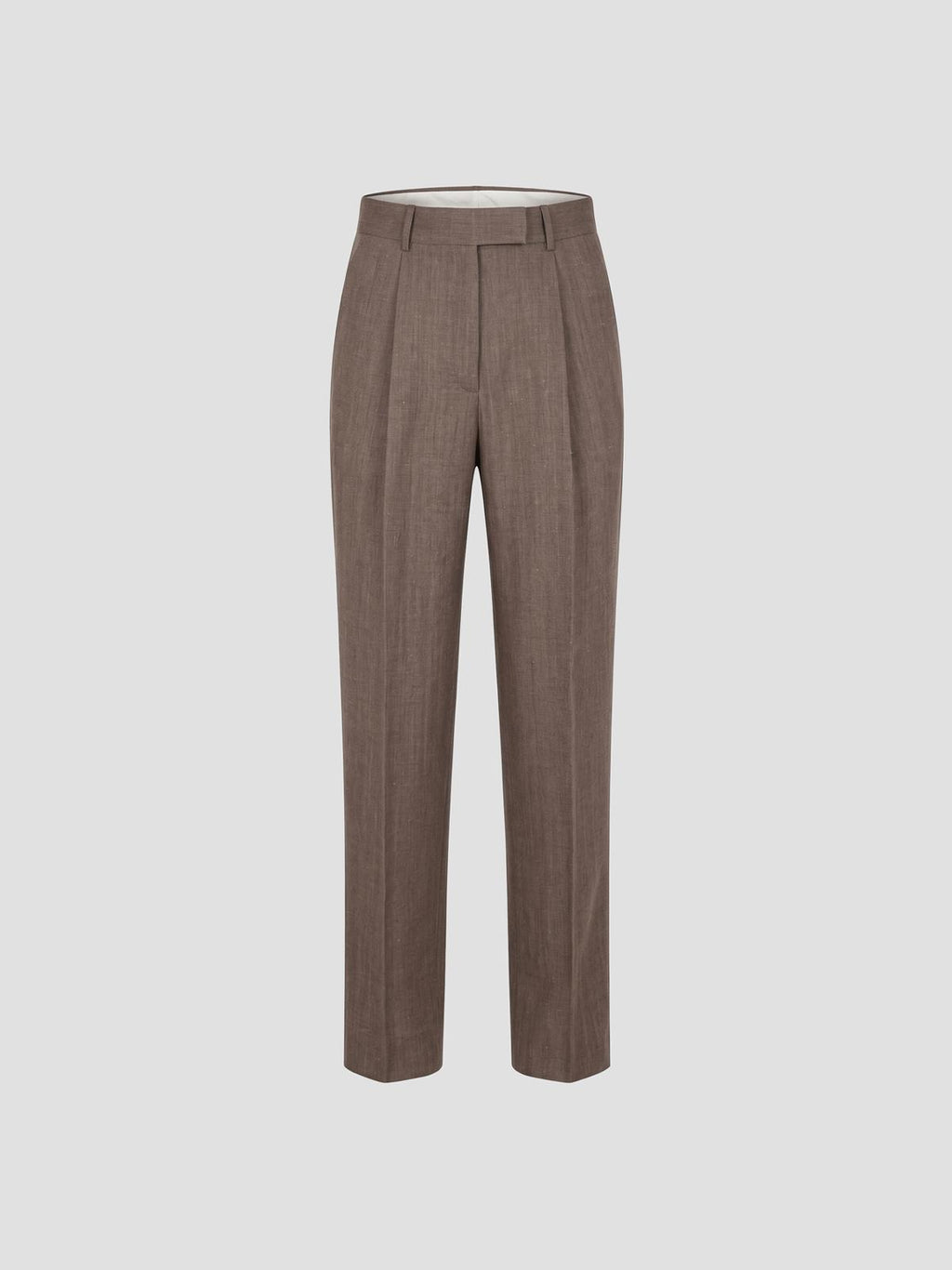 Róhe Daria single pleat trousers in brown