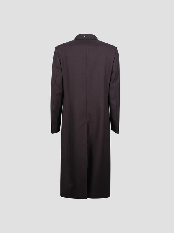 Extended whale wool coat