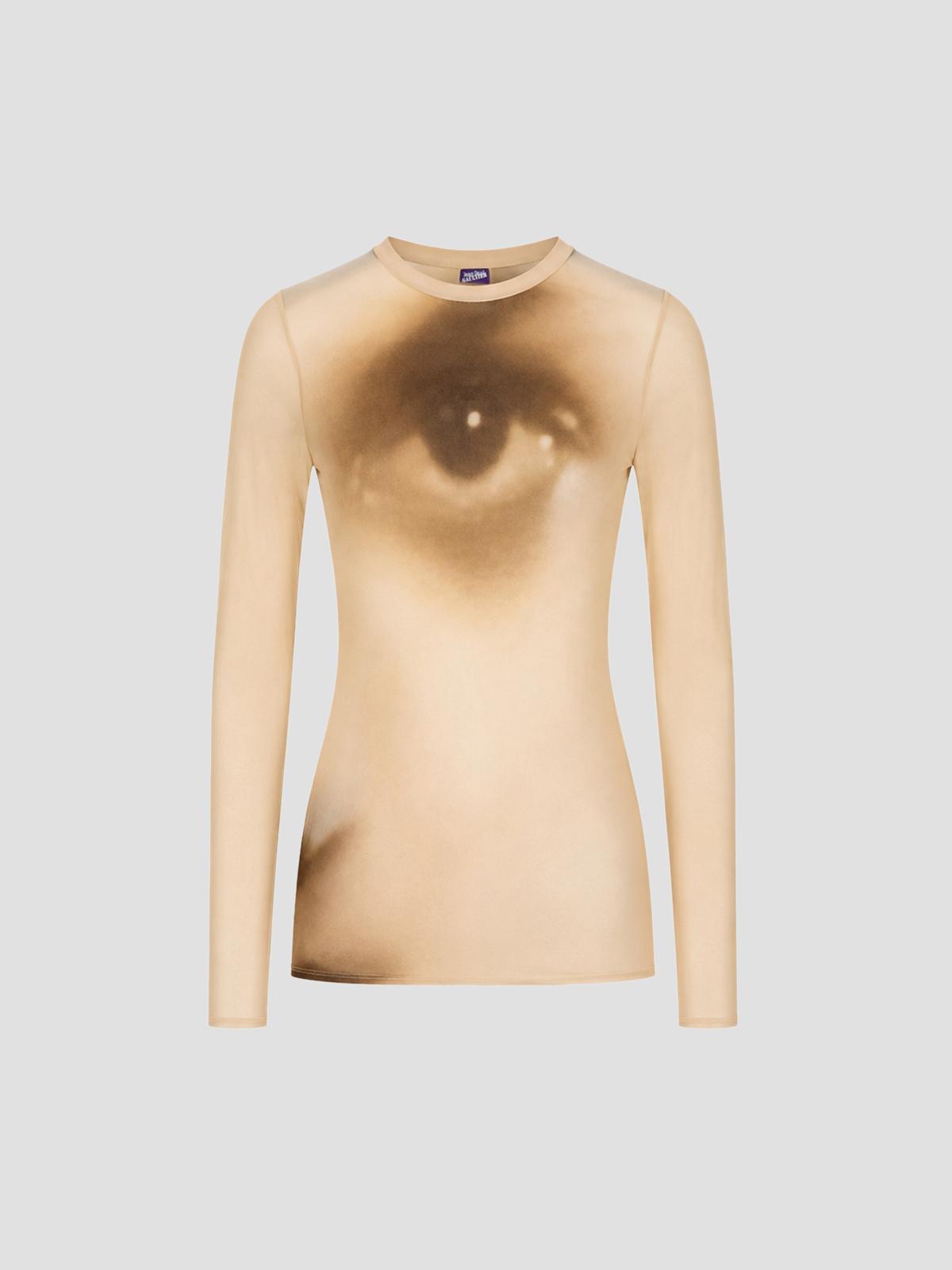 Long sleeves top printed "face"