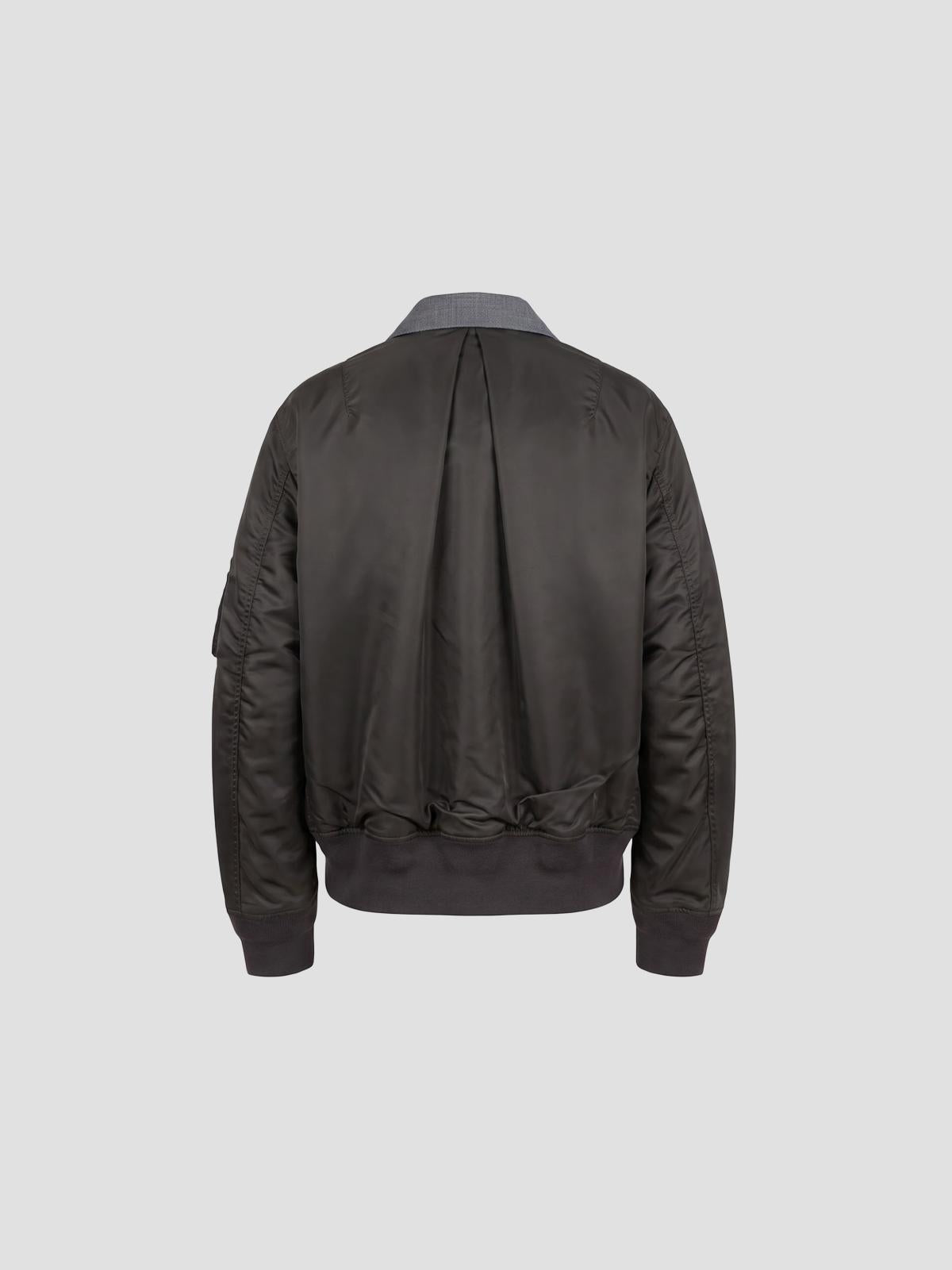 Suiting x nylon twill jacket