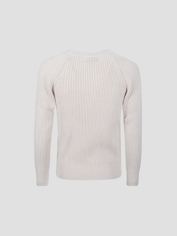 Pier snap-neck cotton sweater