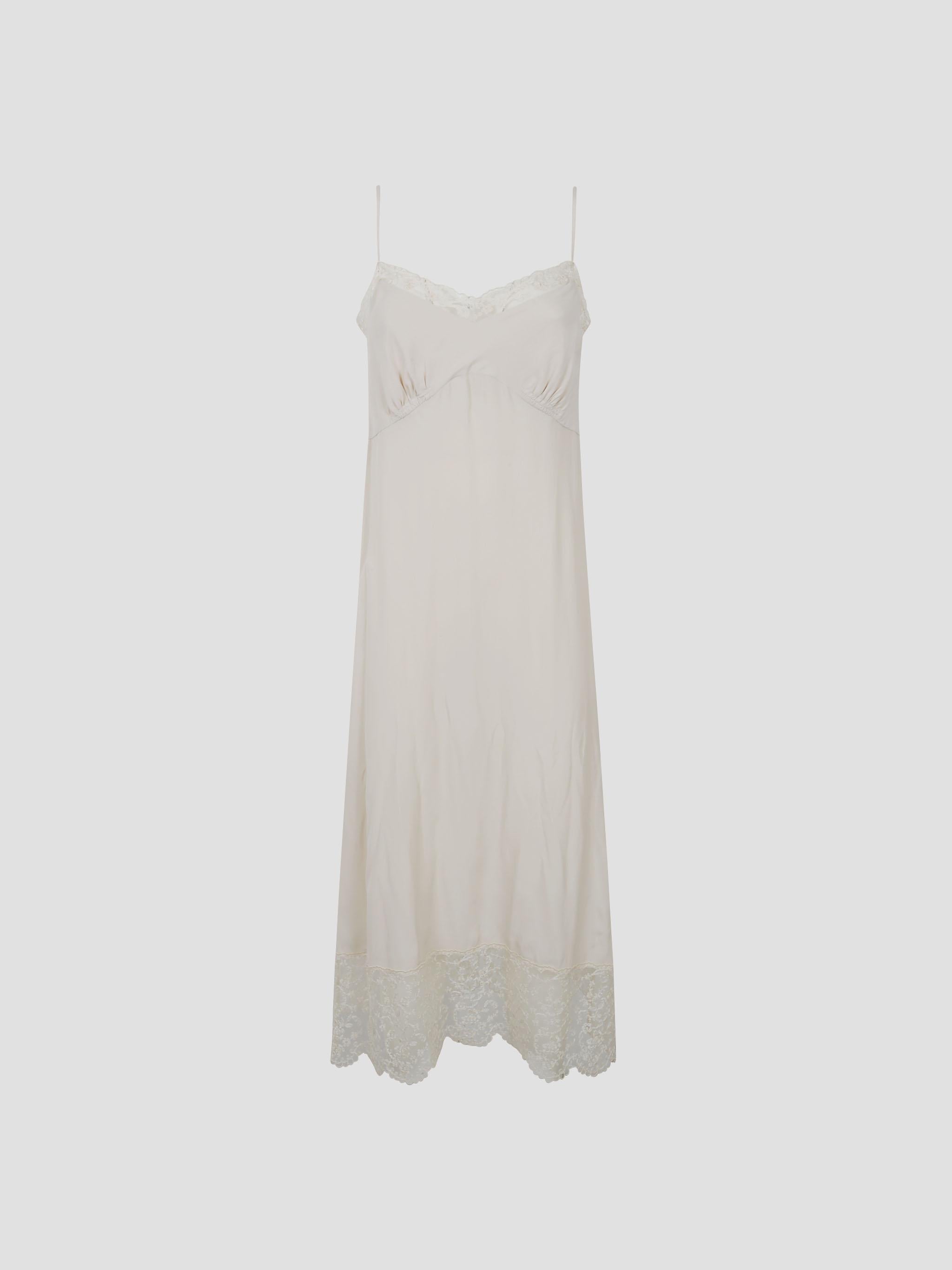 Lace trim slip dress