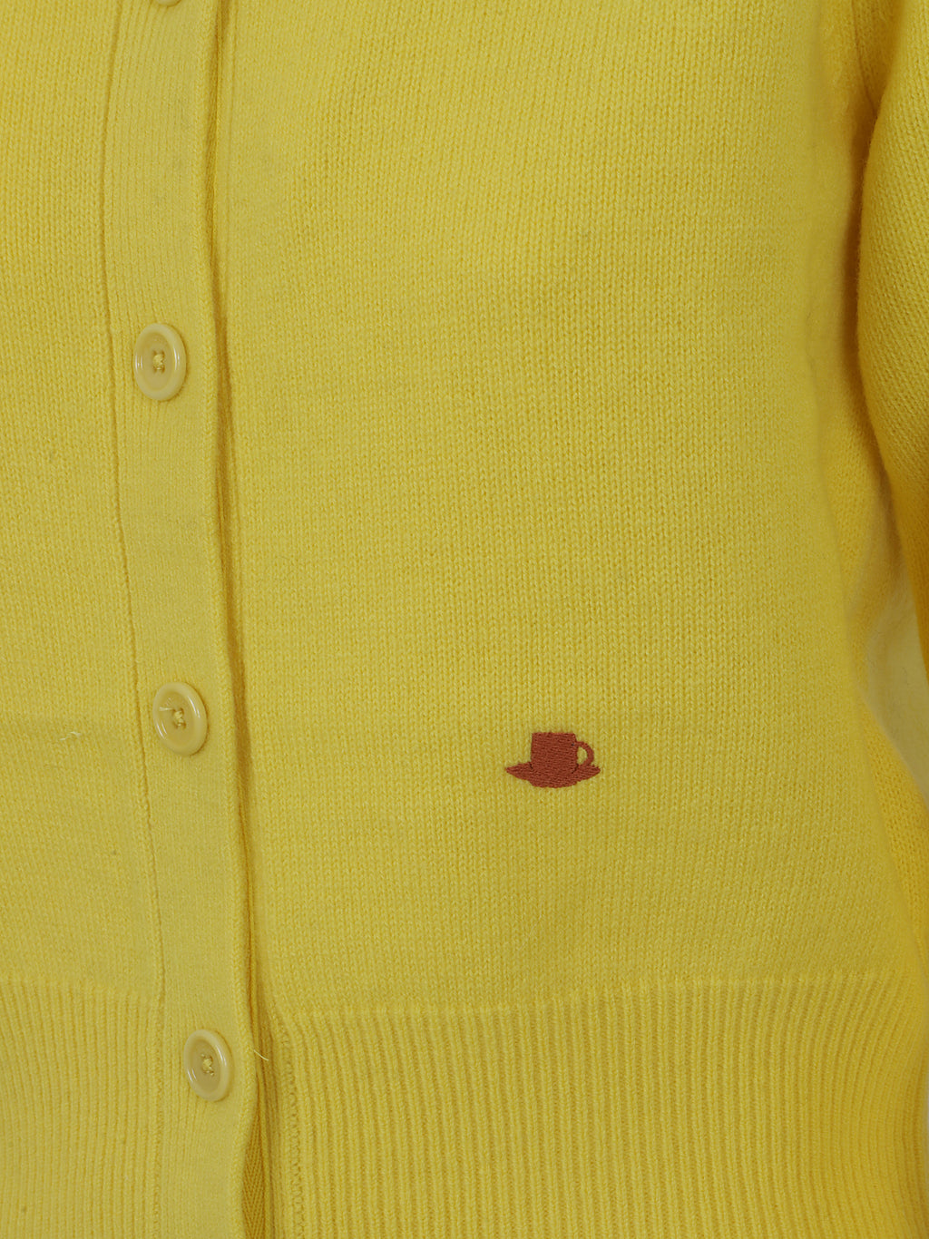 Contrast embroidery cardigan