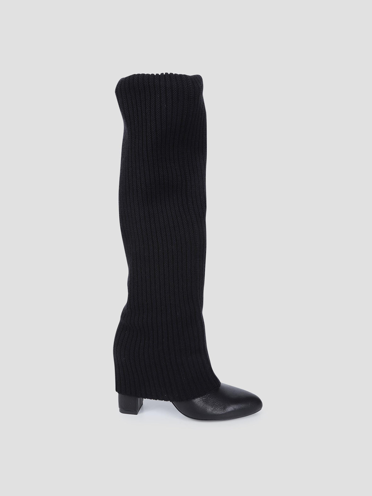 Leather boots with black socks