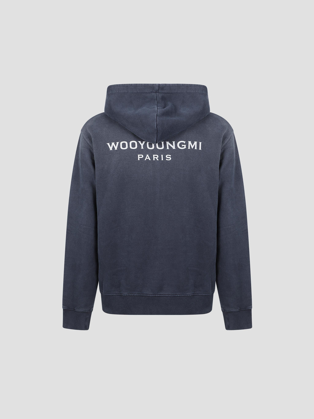 Washed logo zip hoodie