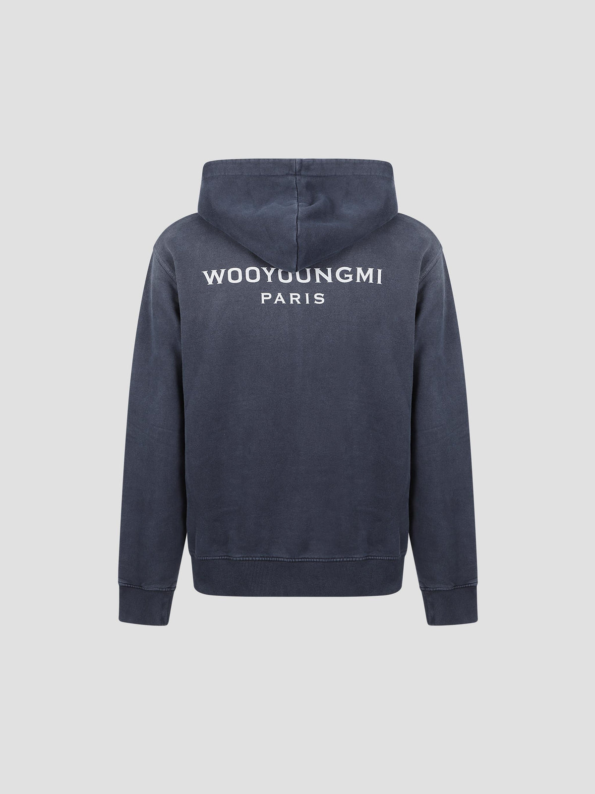 Washed logo zip hoodie