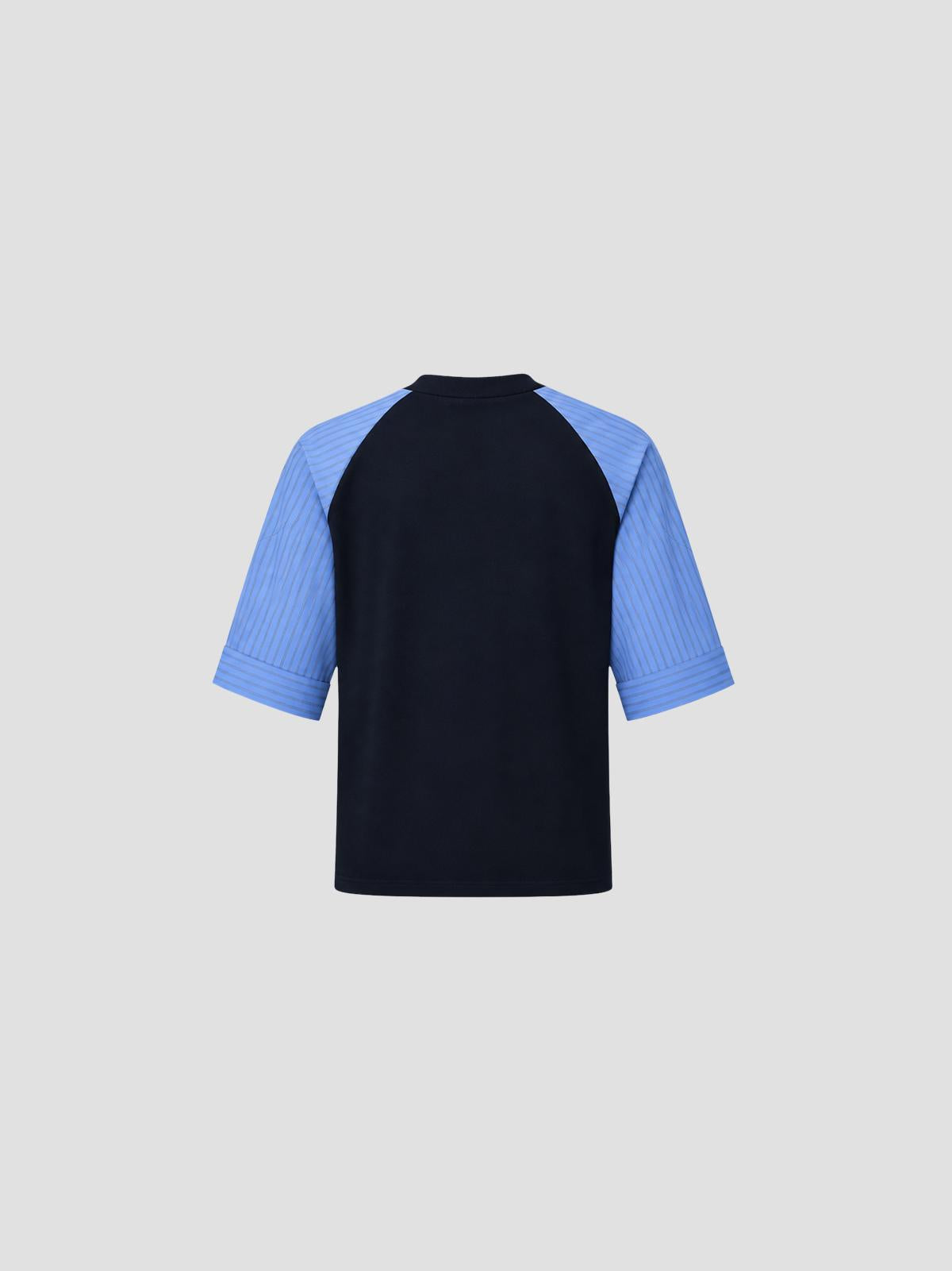Poplin x cotton jersey t-shirt