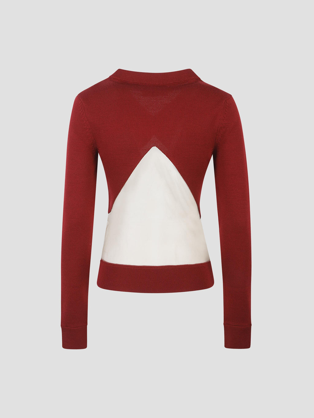 Triangle floating knit v-neck