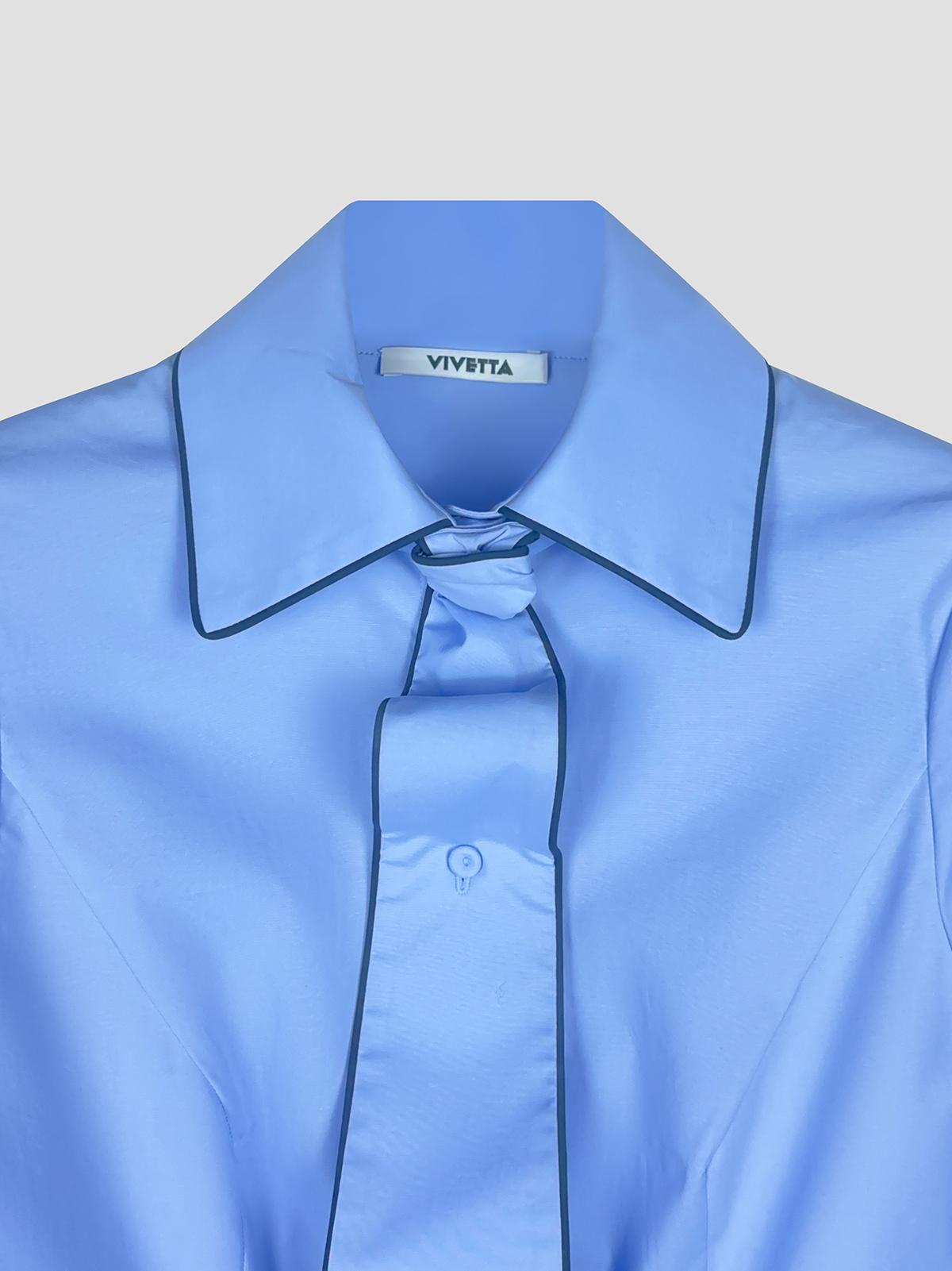 Shirt with tie collar