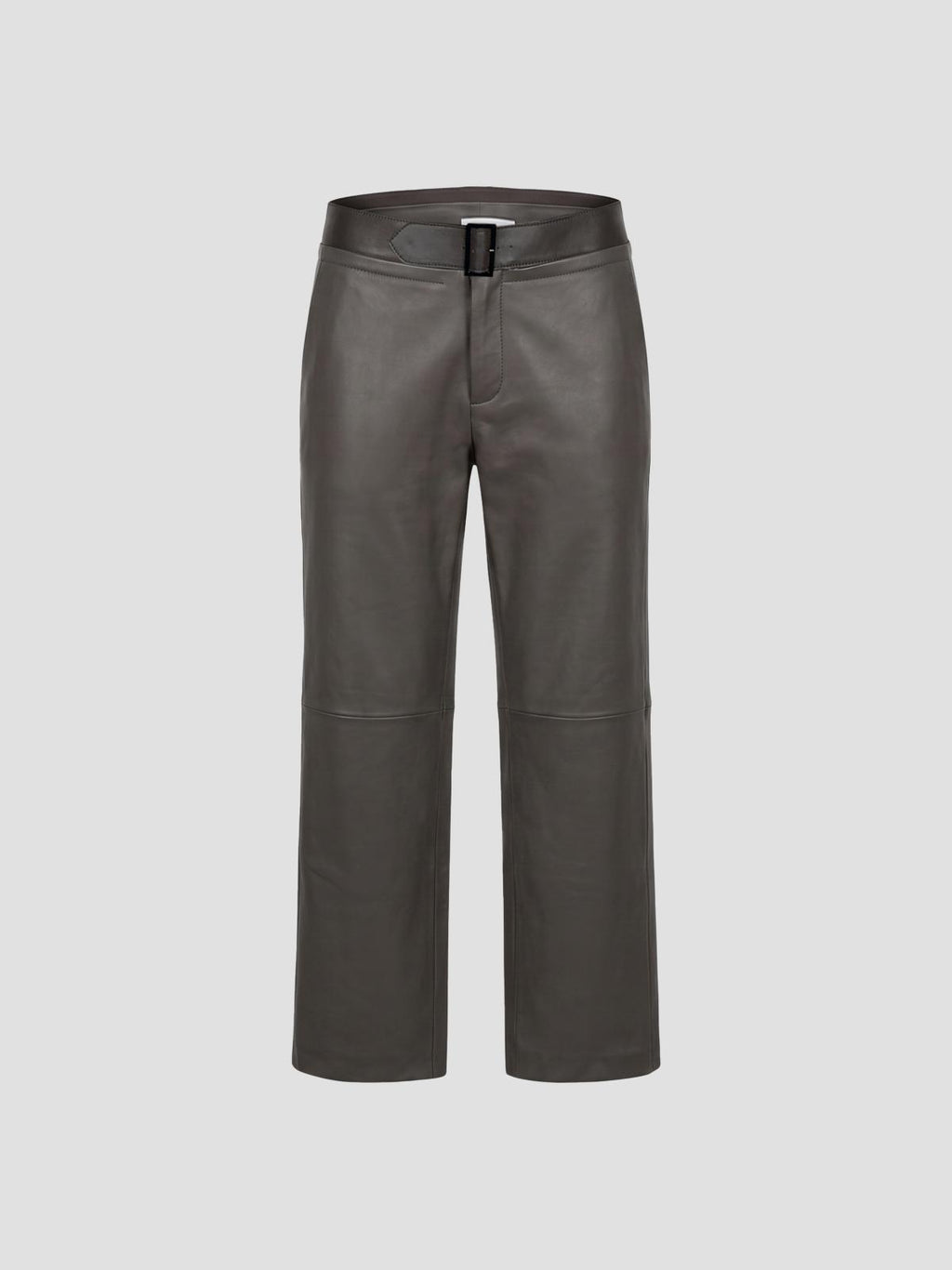 Lamia Lagha Rali leather pants belted in green