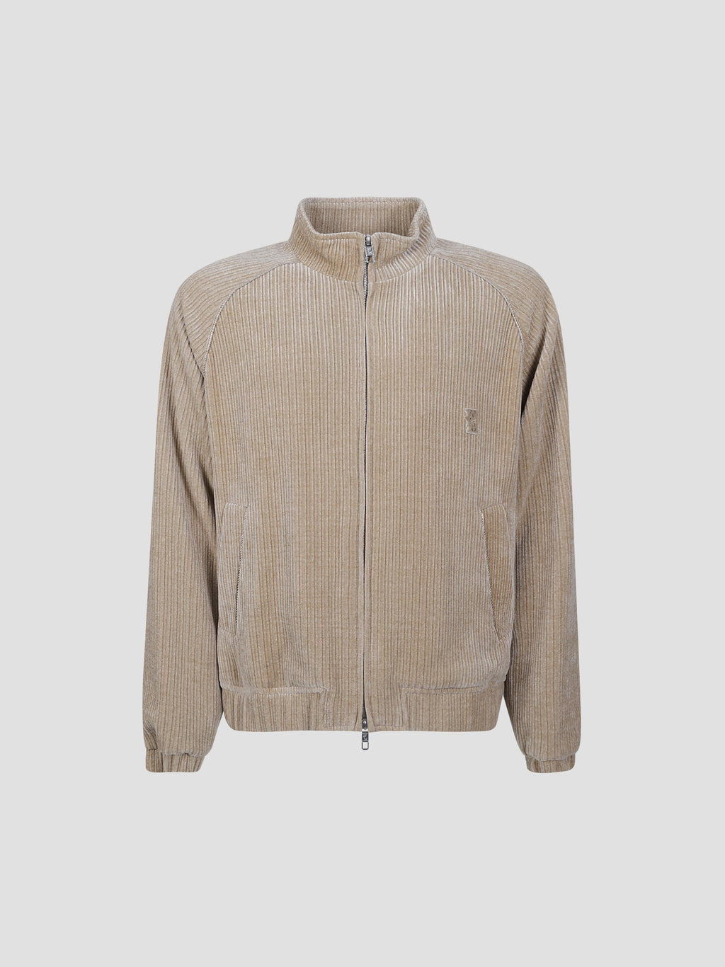 Velour corduroy track jacket