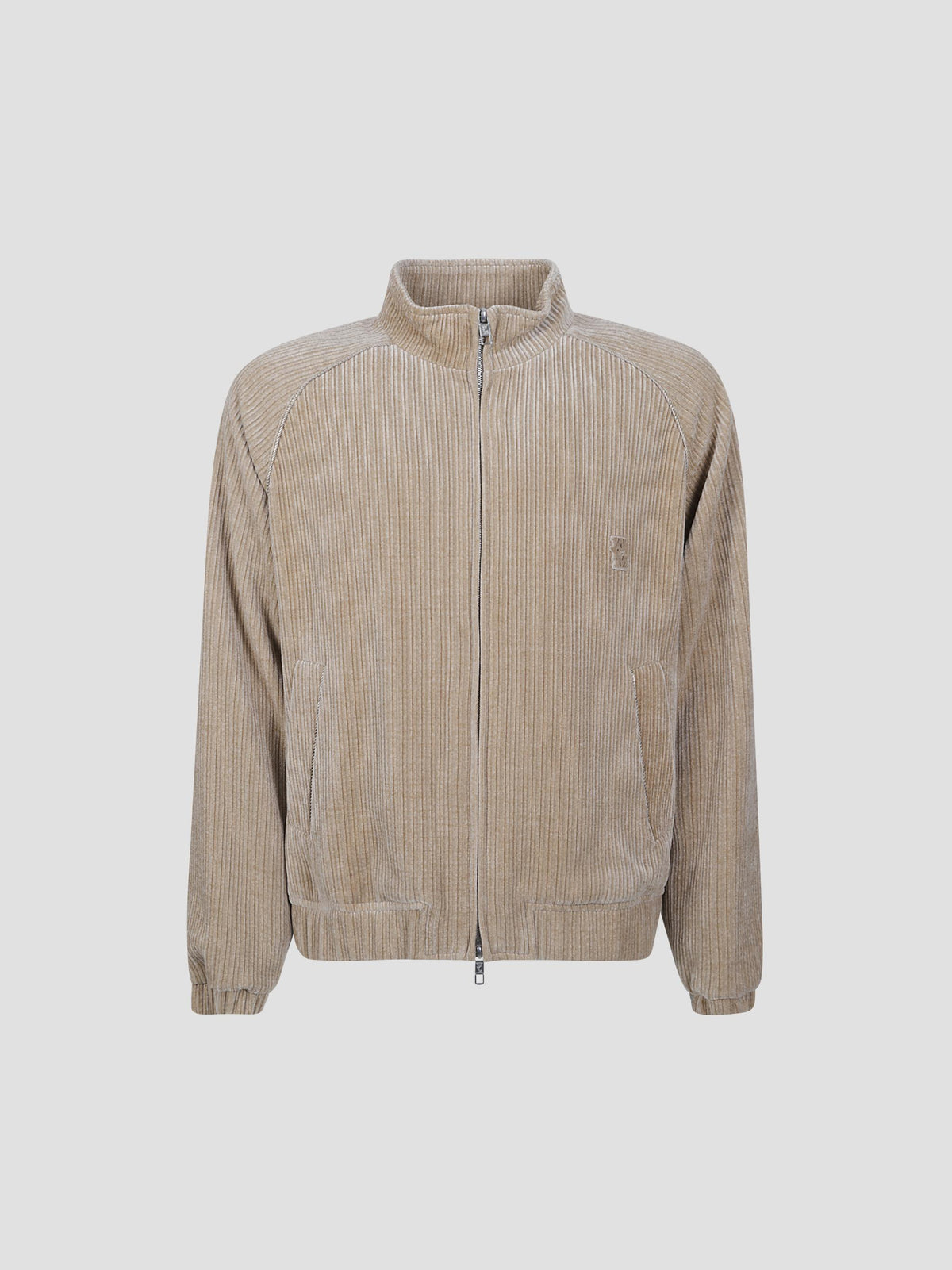 Velour corduroy track jacket