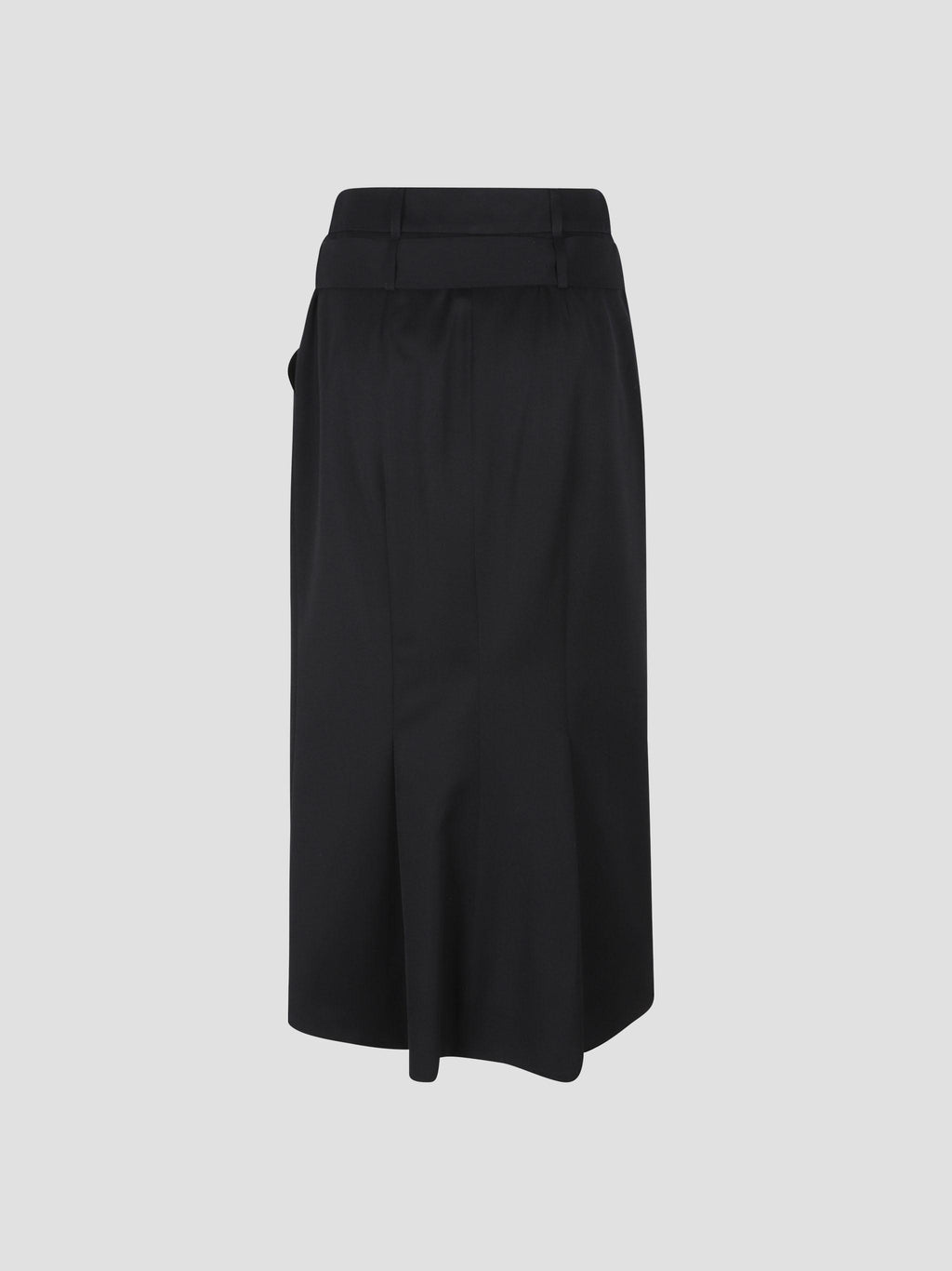 Multi belt loop kick back skirt