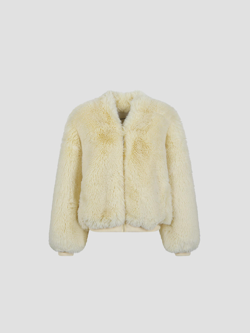 Senna collarless faux-fur jacket