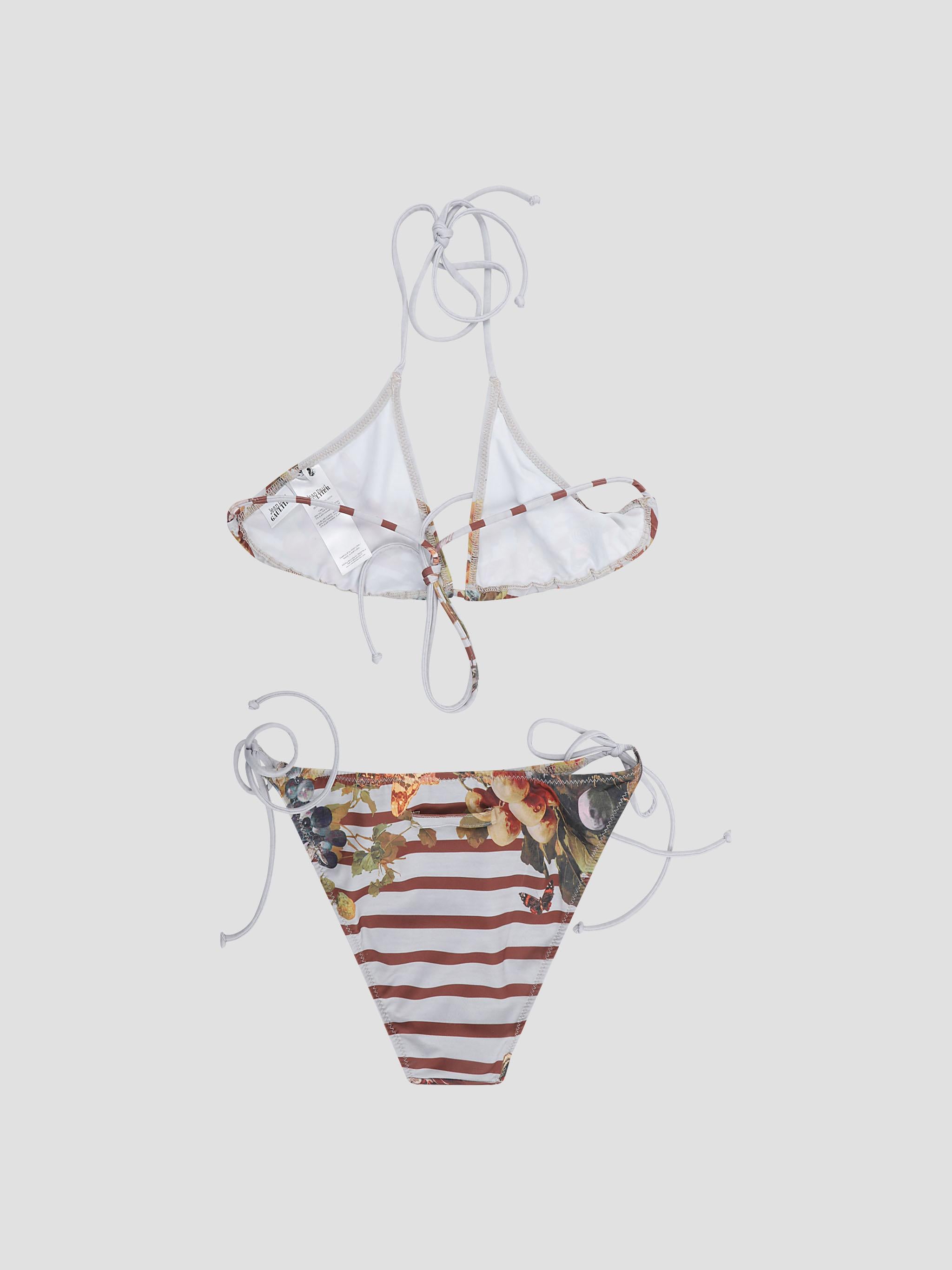 Bikini set printed "marinière grape"