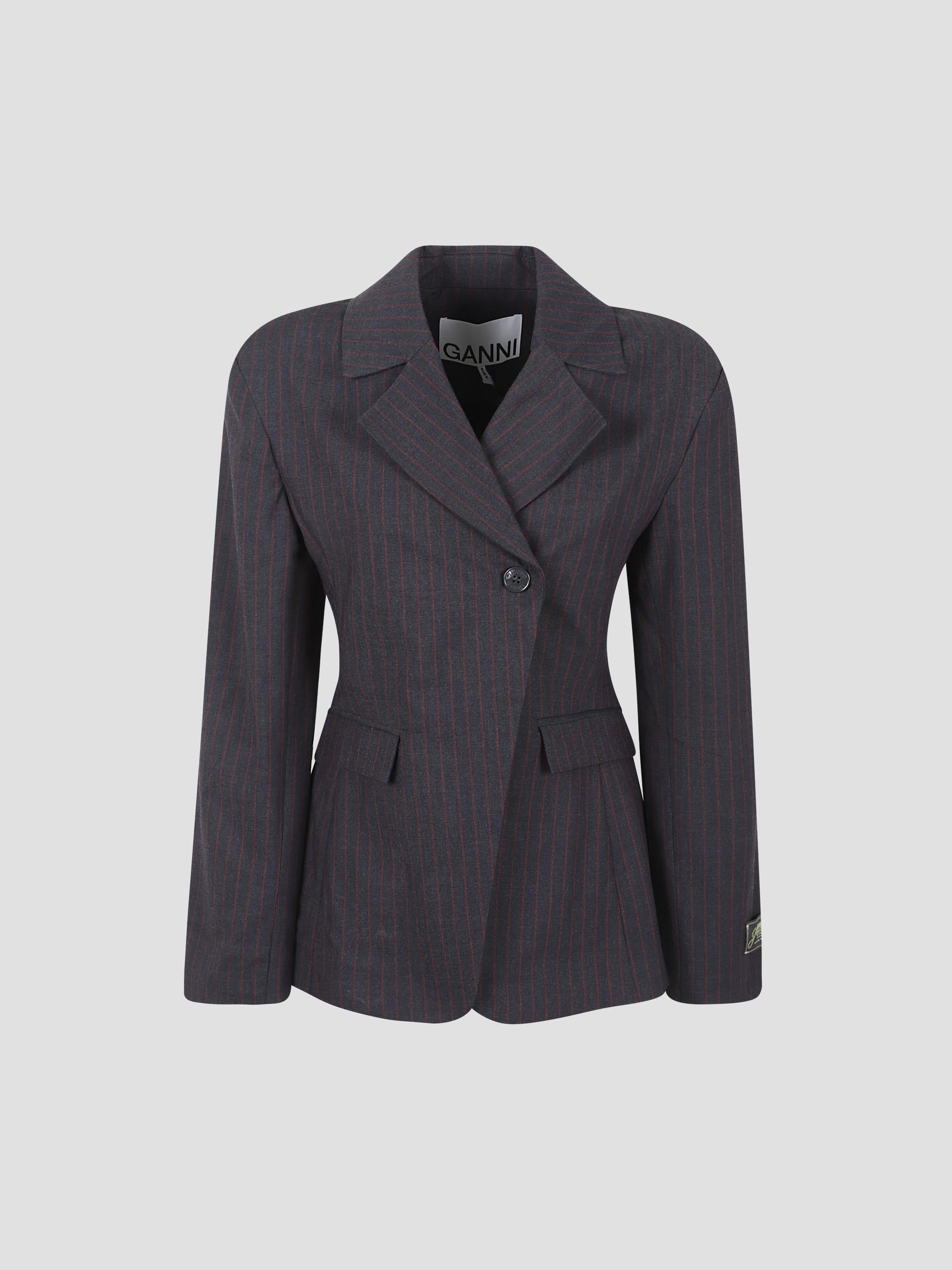 Stretch stripe blazer