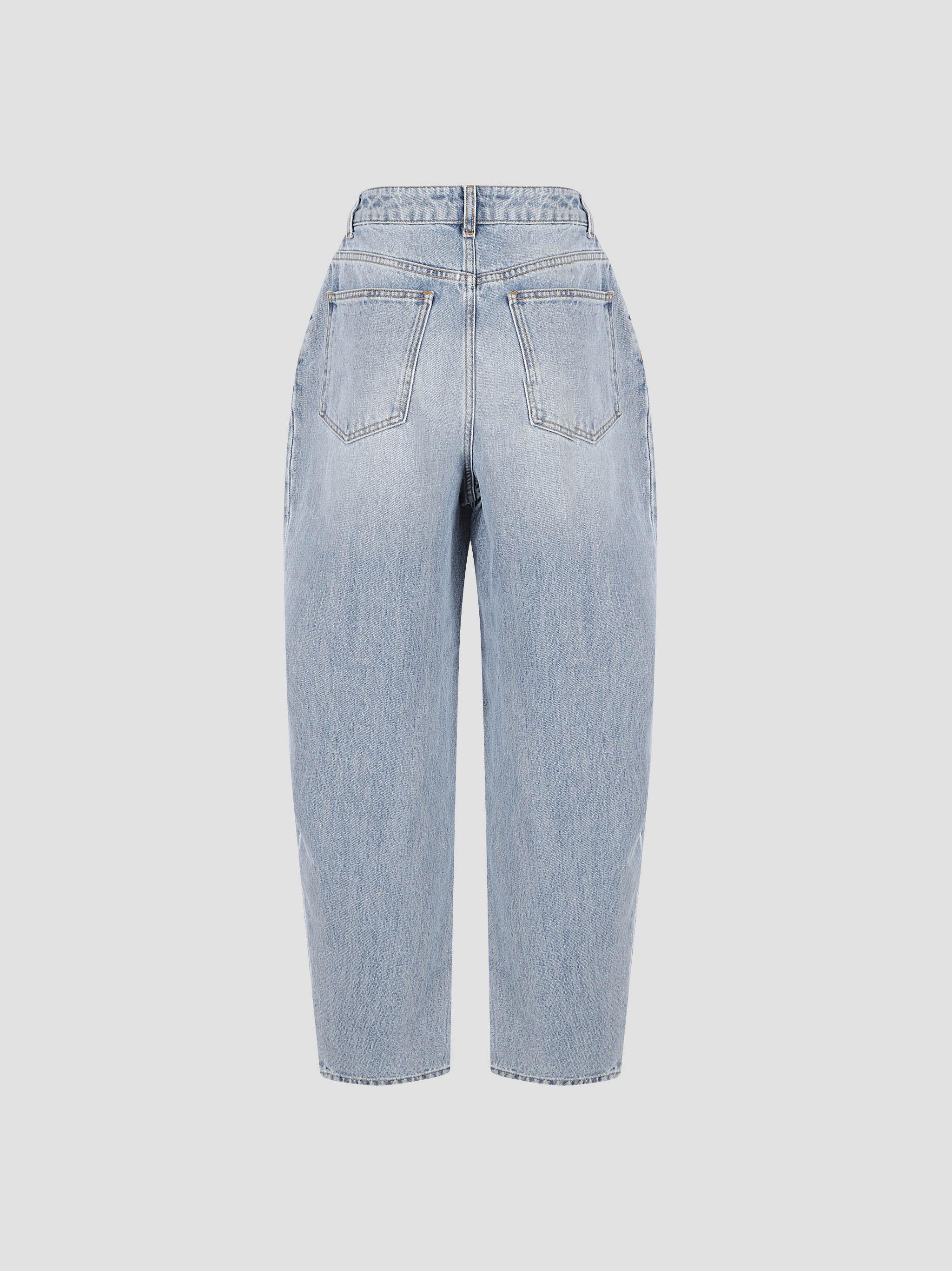 Fransje sculptural denim trousers