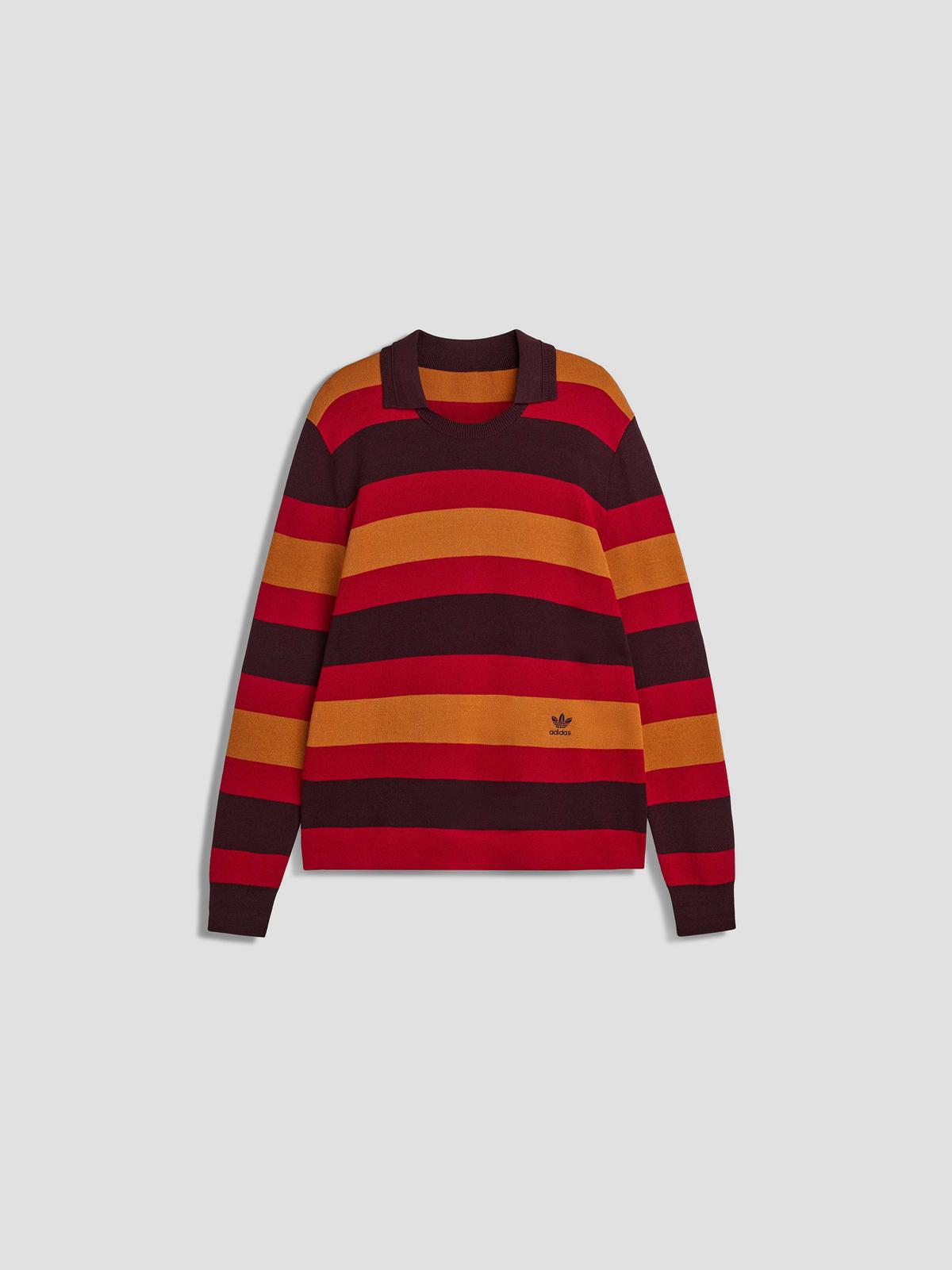 Wales bonner striped knit long-sleeve top multicol