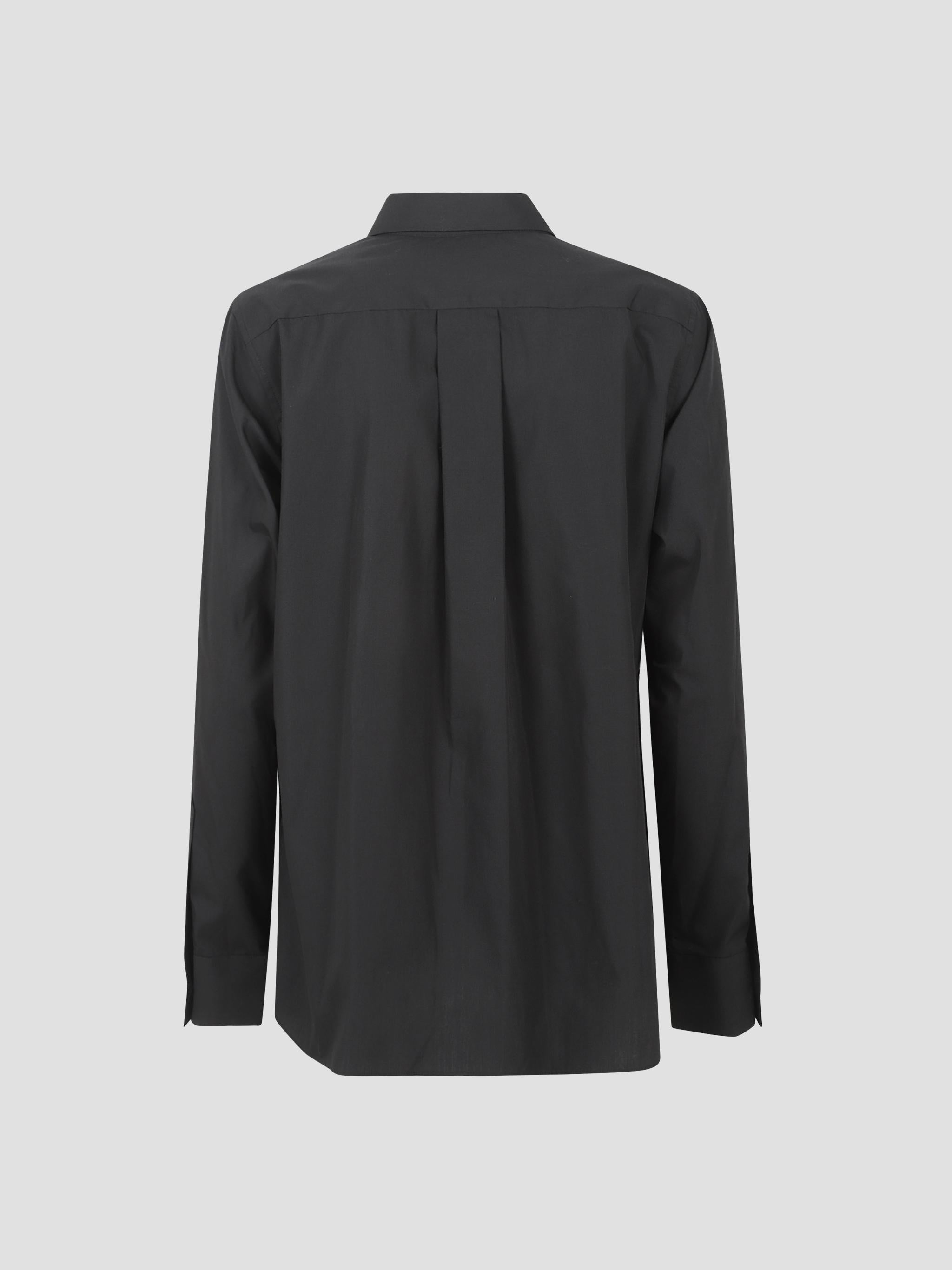 Poplin-chiffon shirt