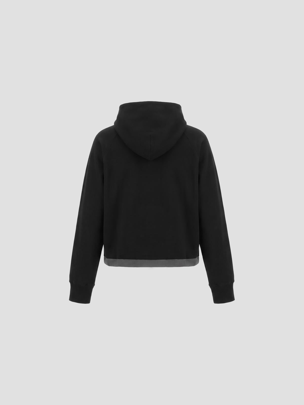 Cotton jersey hoodie