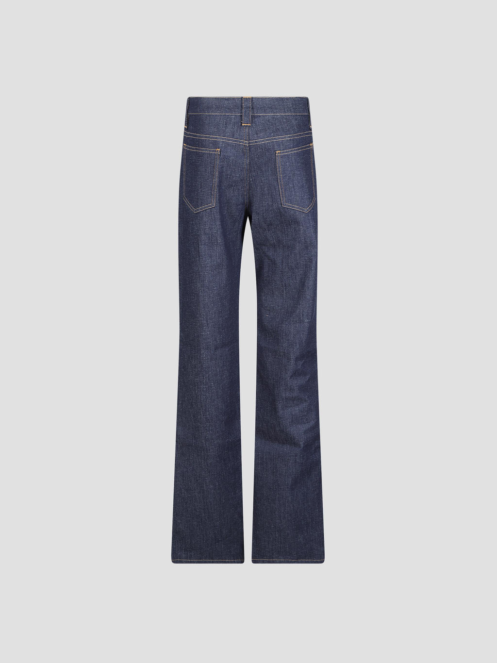 Straight leg raw-denim jeans