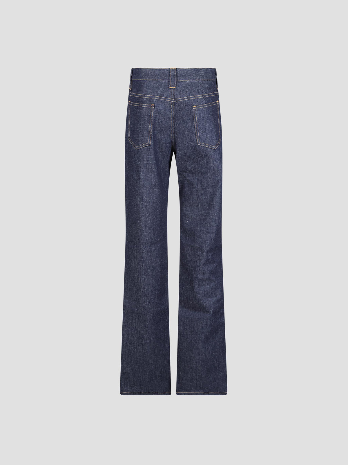 Straight leg raw-denim jeans