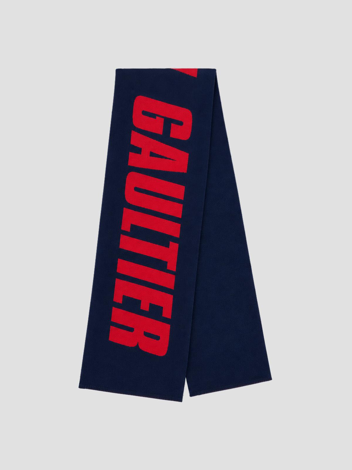 Wool scarf logo gaultier