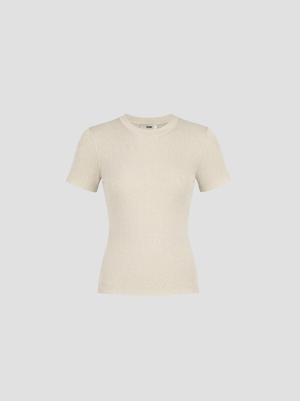 Knit t-shirt white